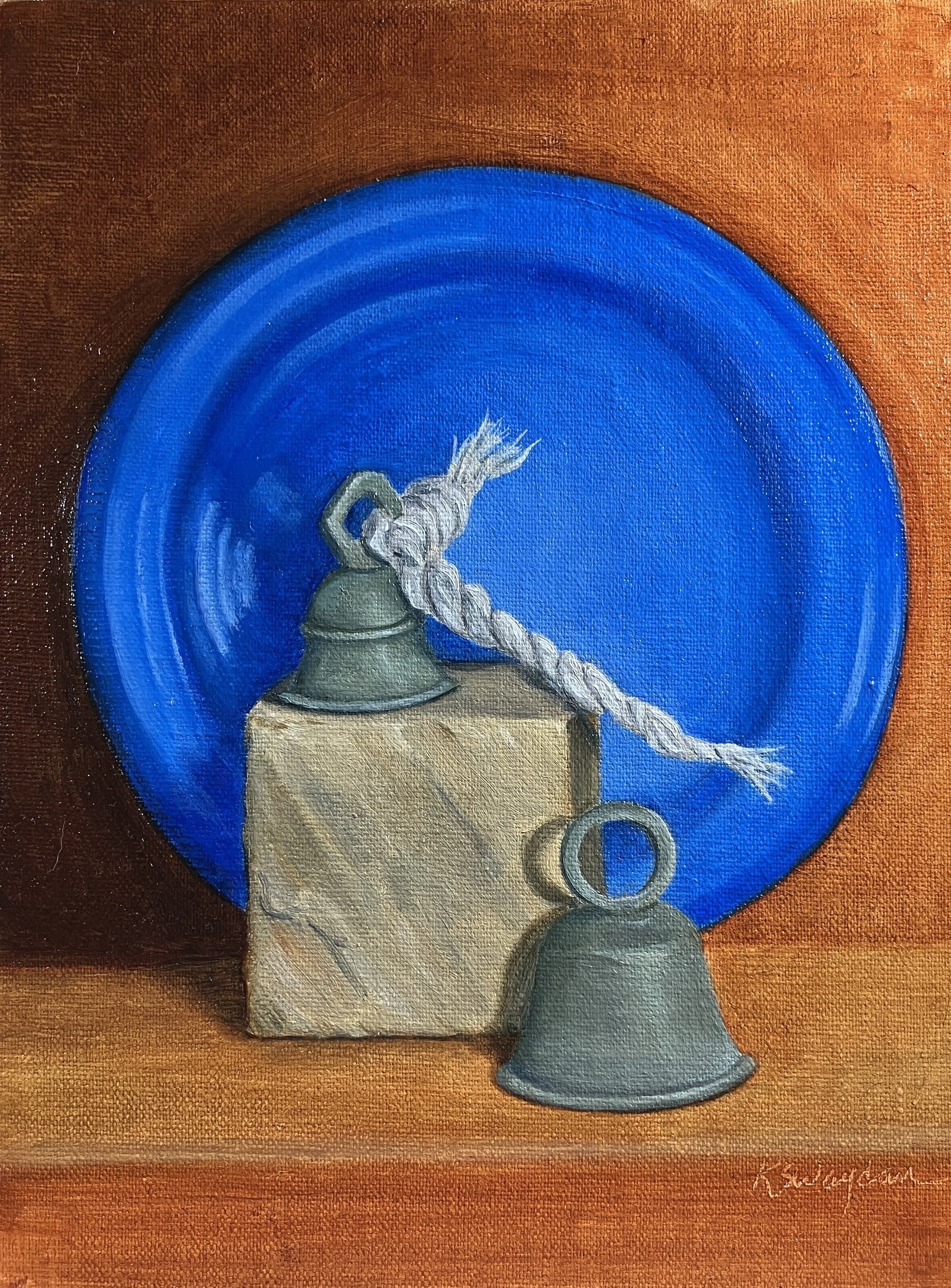 Blue Plate Special - 6 x 8" oil on linen panel - SOLD