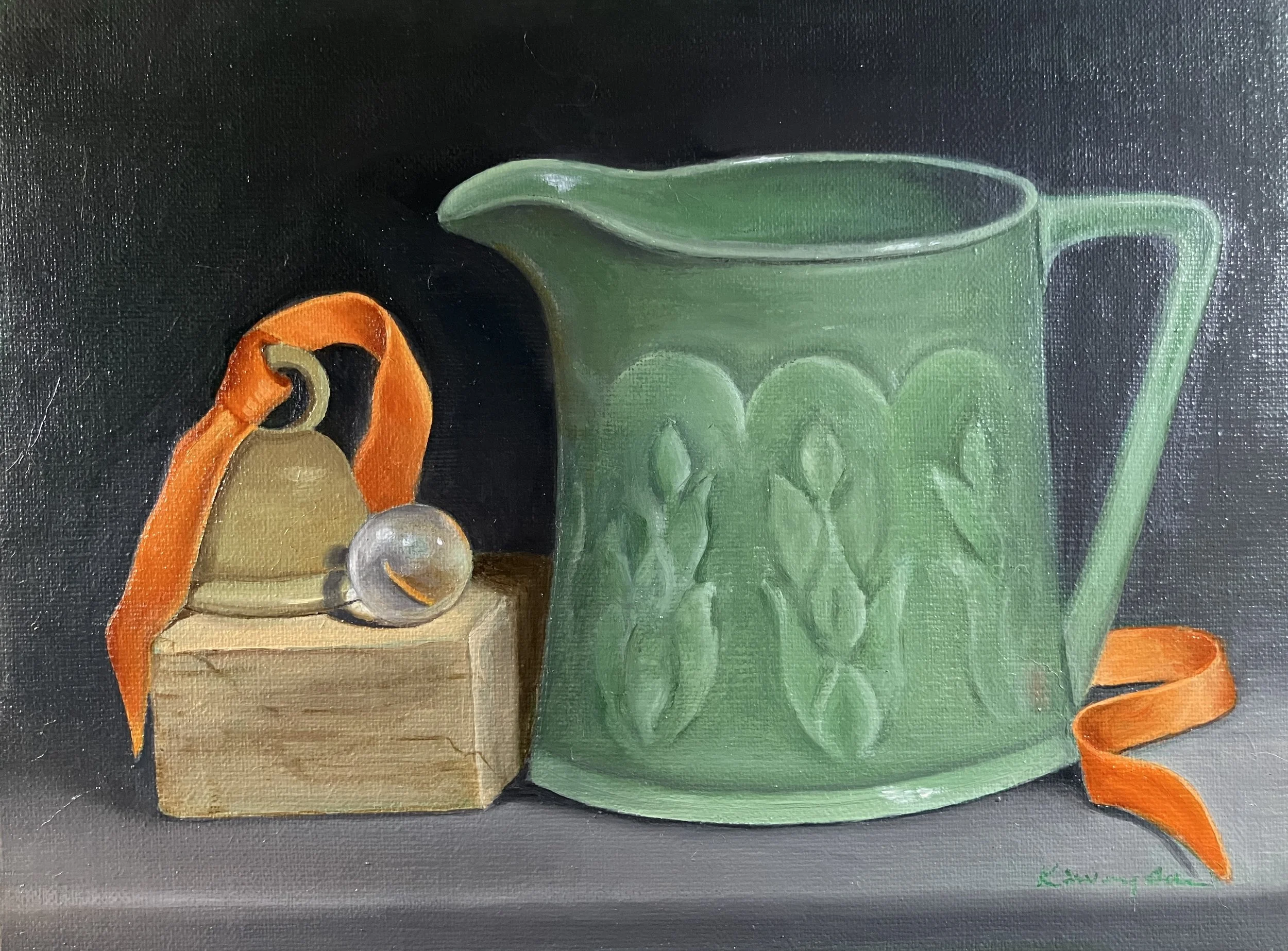 Green Pitcher - 6 x 8" oil on linen panel - $255