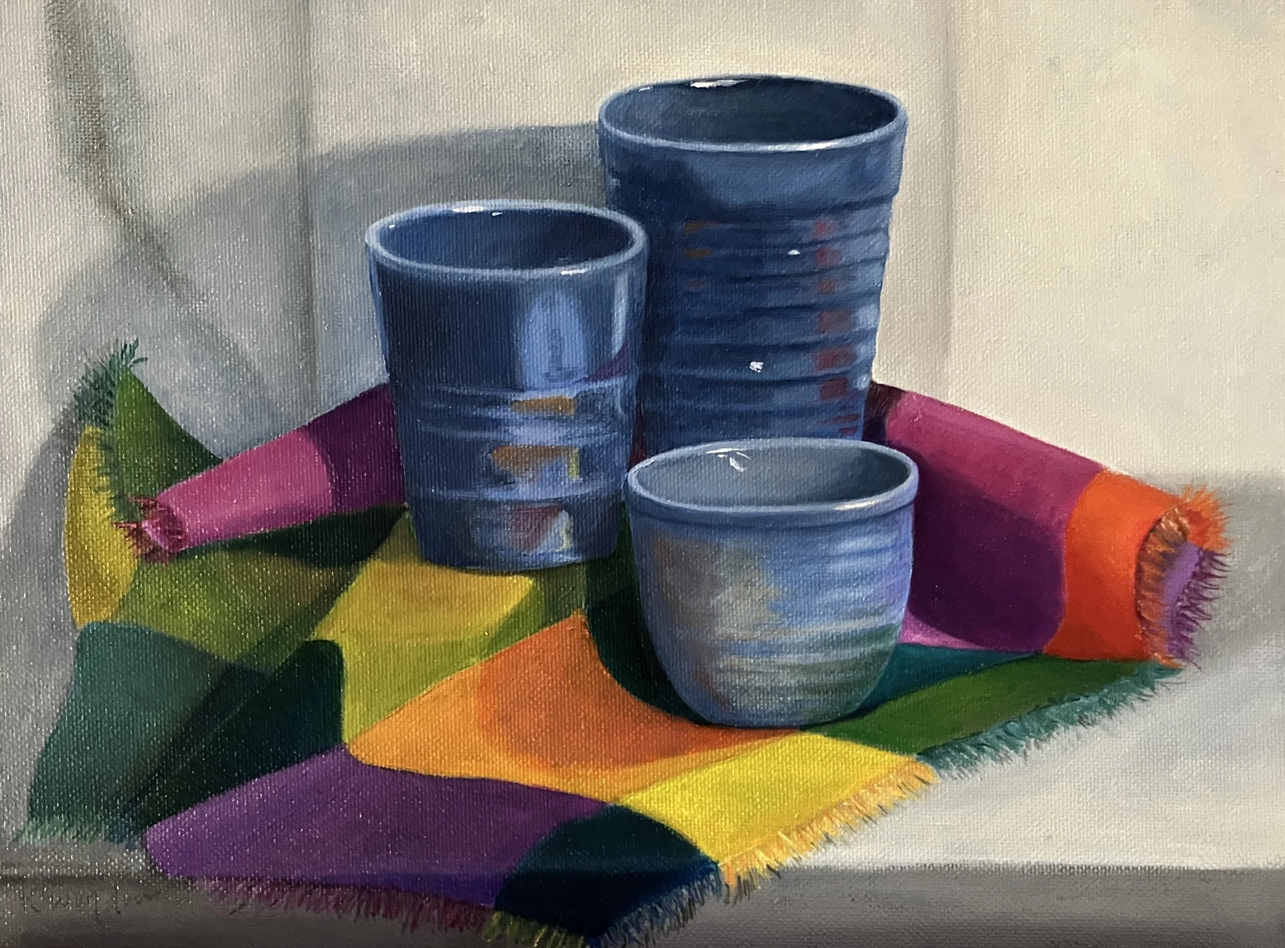 Reflections in Blue - 8 x 10" oil on canvas panel - $295