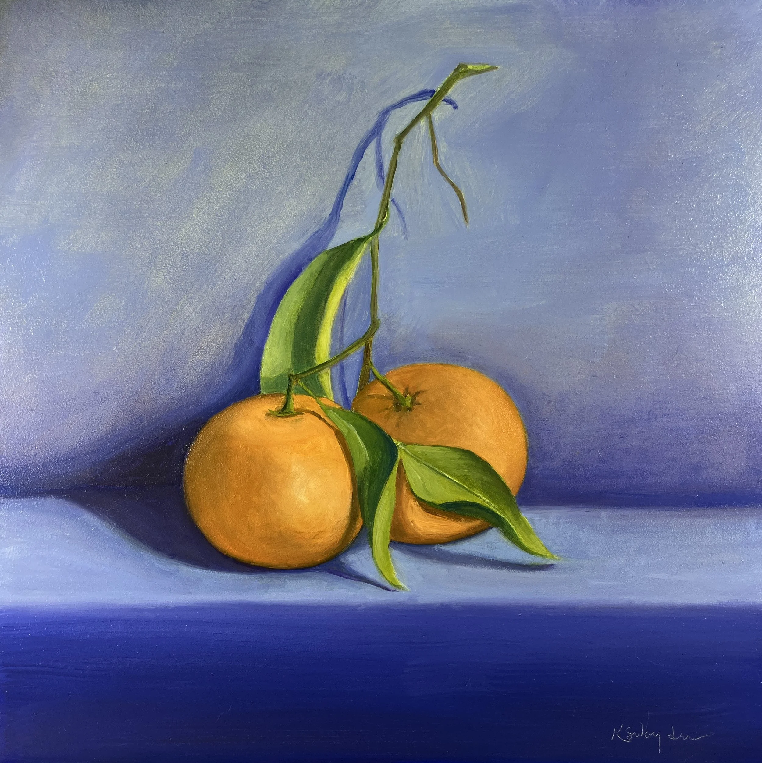 Blood Oranges - 10 x 10" oil on Ampersand panel - $275