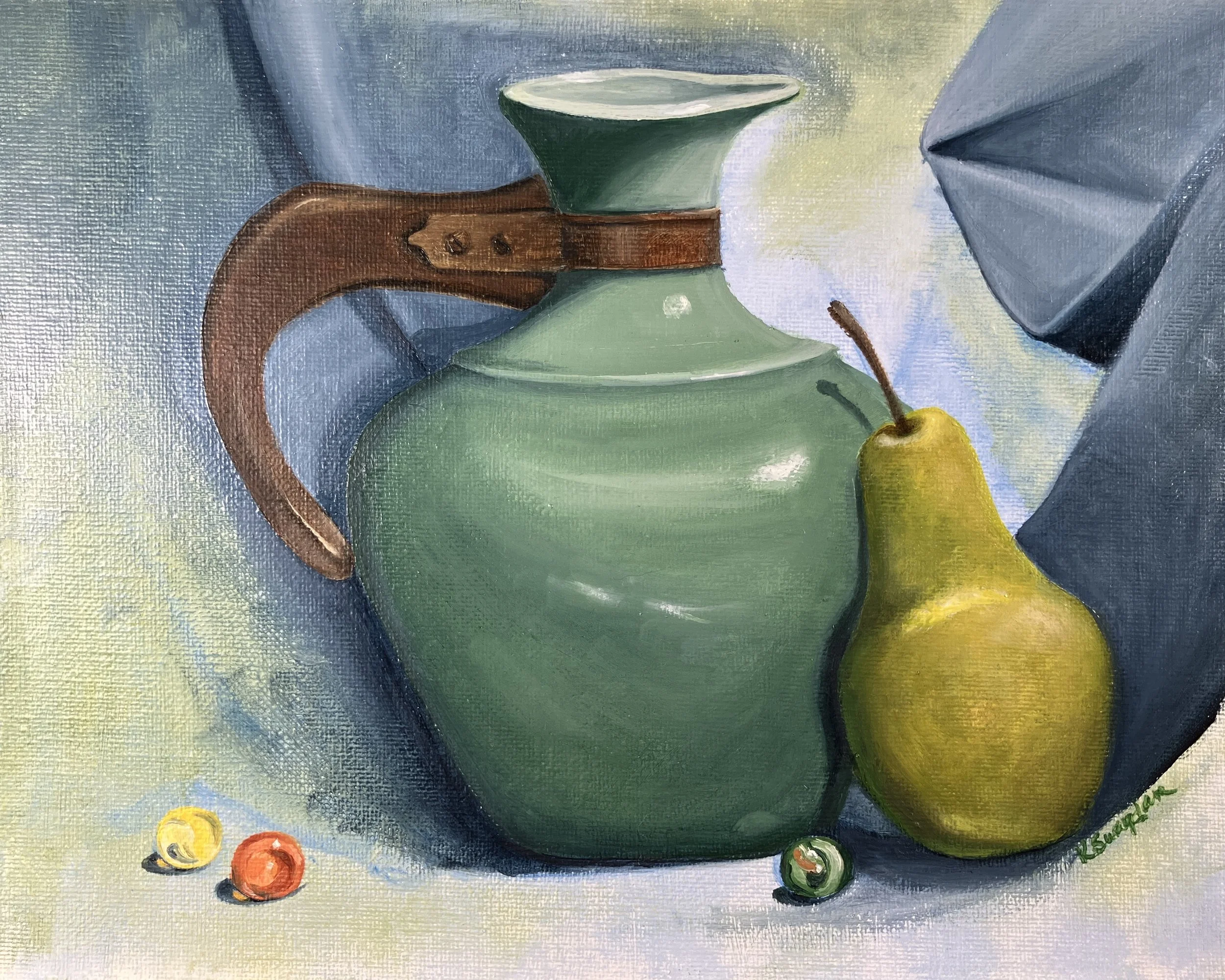 Green on Green - 8 x 10" oil on linen panel - $275