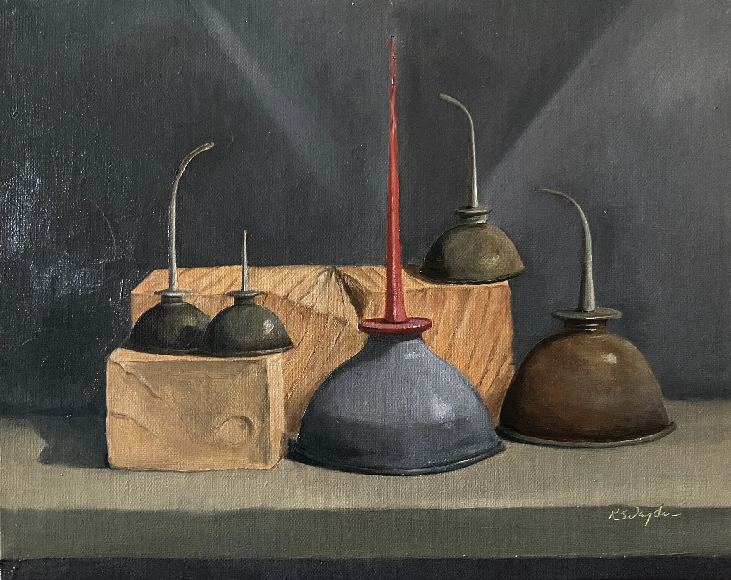 Have You Met Our Cousin? - 8 x 10" oil on linen panel - $275