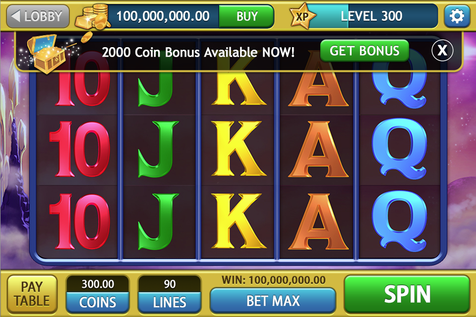 Bejeweled Spin Slot With Coin Bonus Tray - Final Visual Design