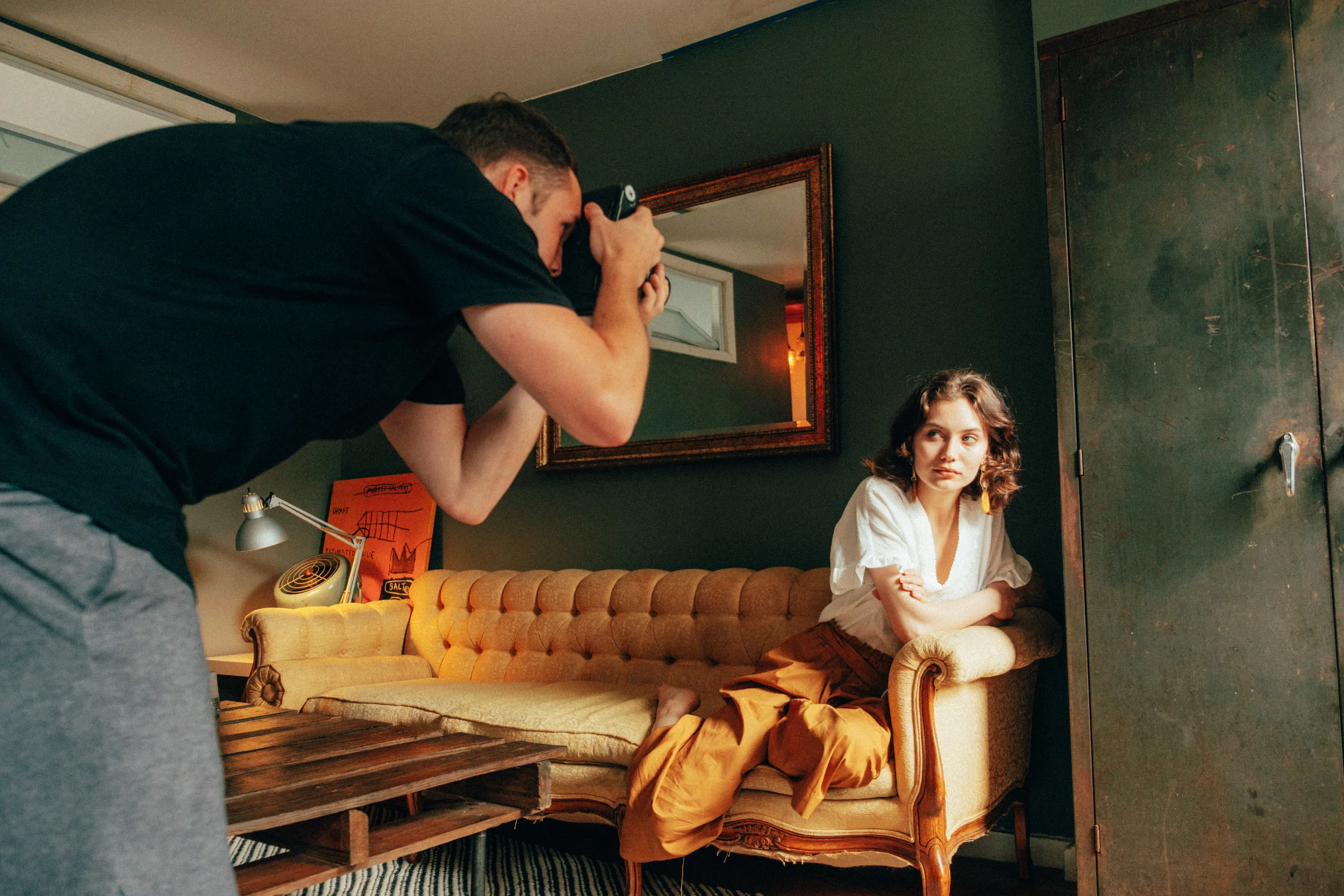 Matt working with his go to Medium Format Camera; the Pentax 6x7