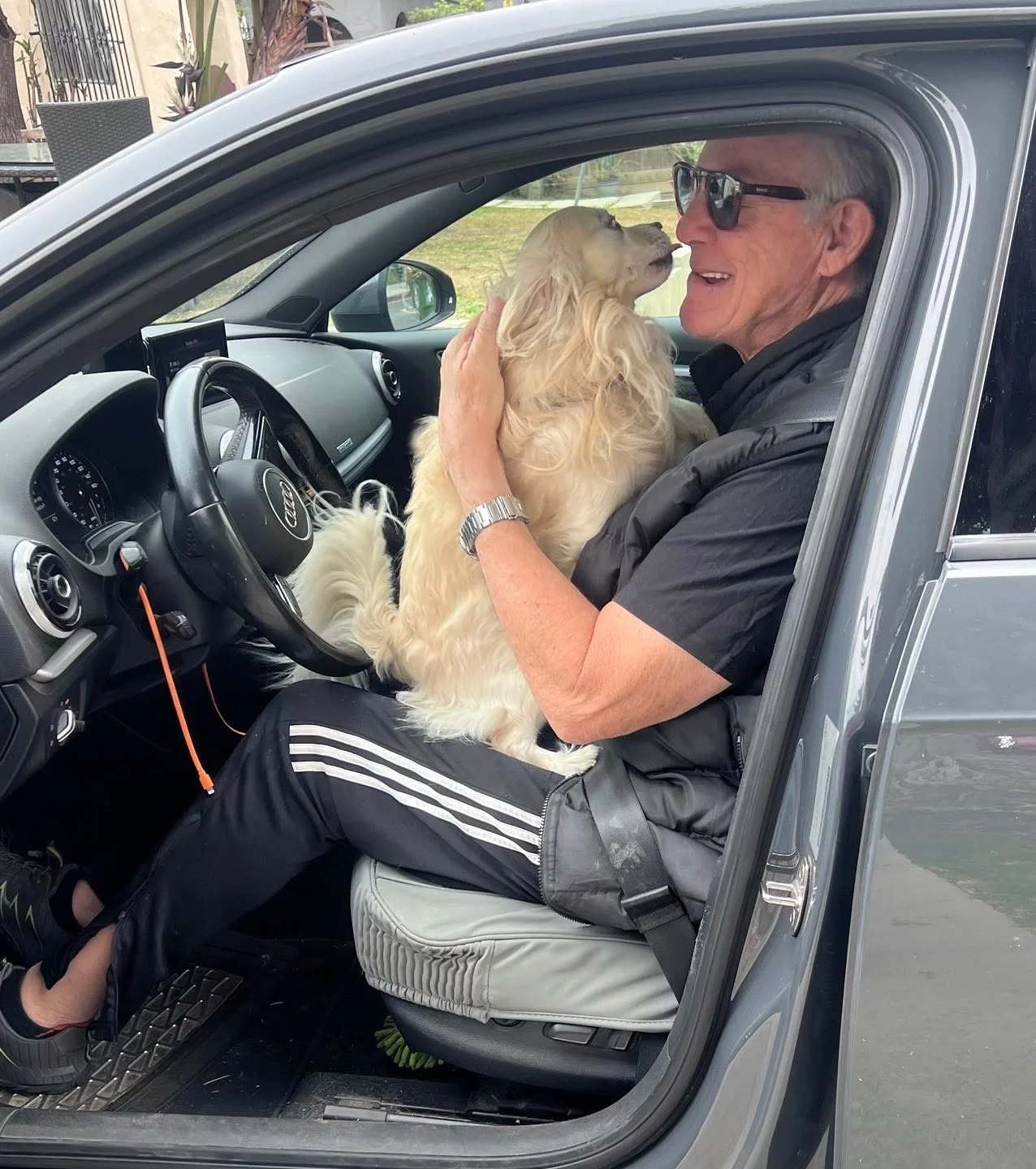 If he happens to be out front my little neighbor buddy Rocket who is a member of my hike pack always greets me when I&rsquo;m pulling in to our driveway. &ldquo;Rocket no face licking&rdquo;! 😂😱😇🐕