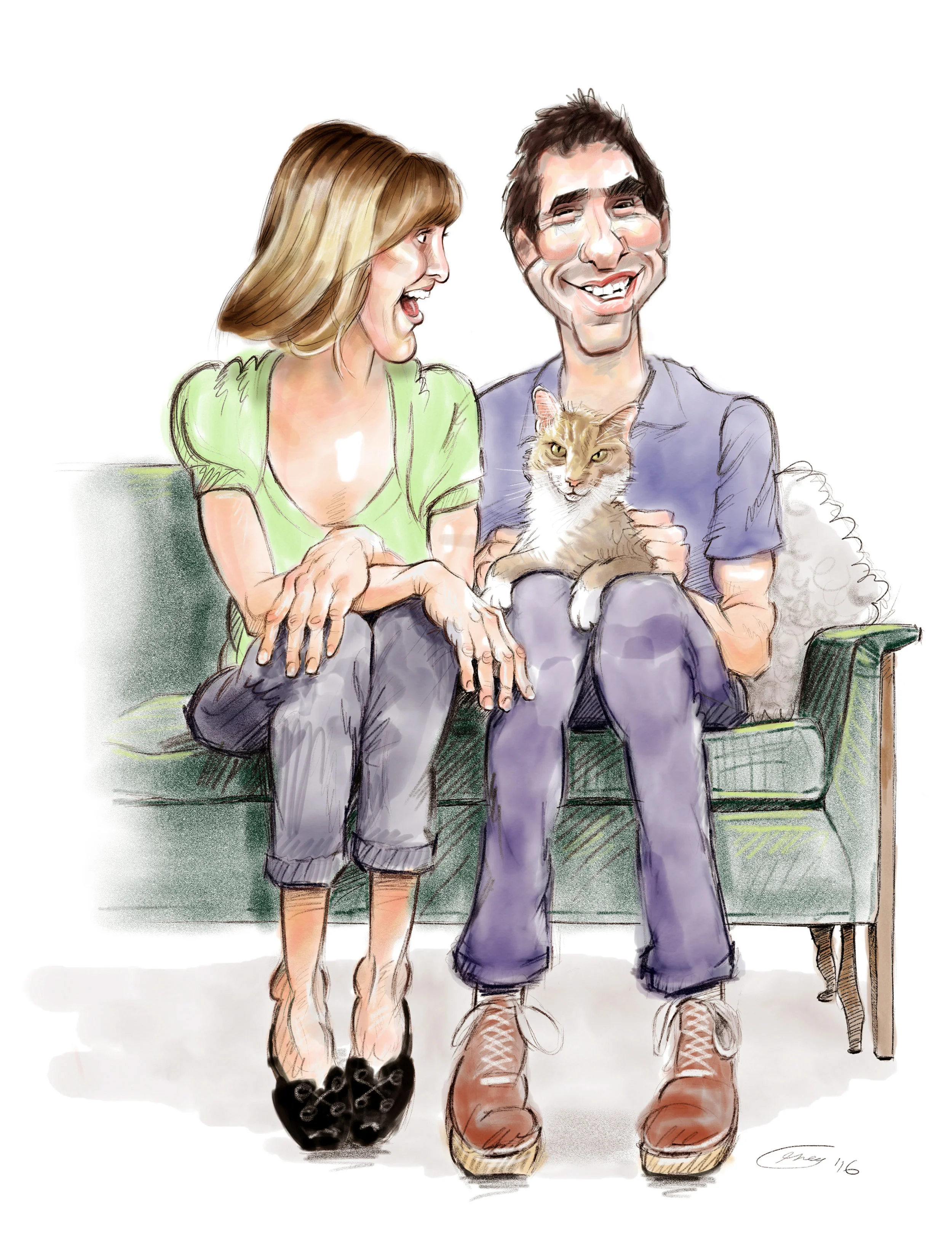 Couple with Cat