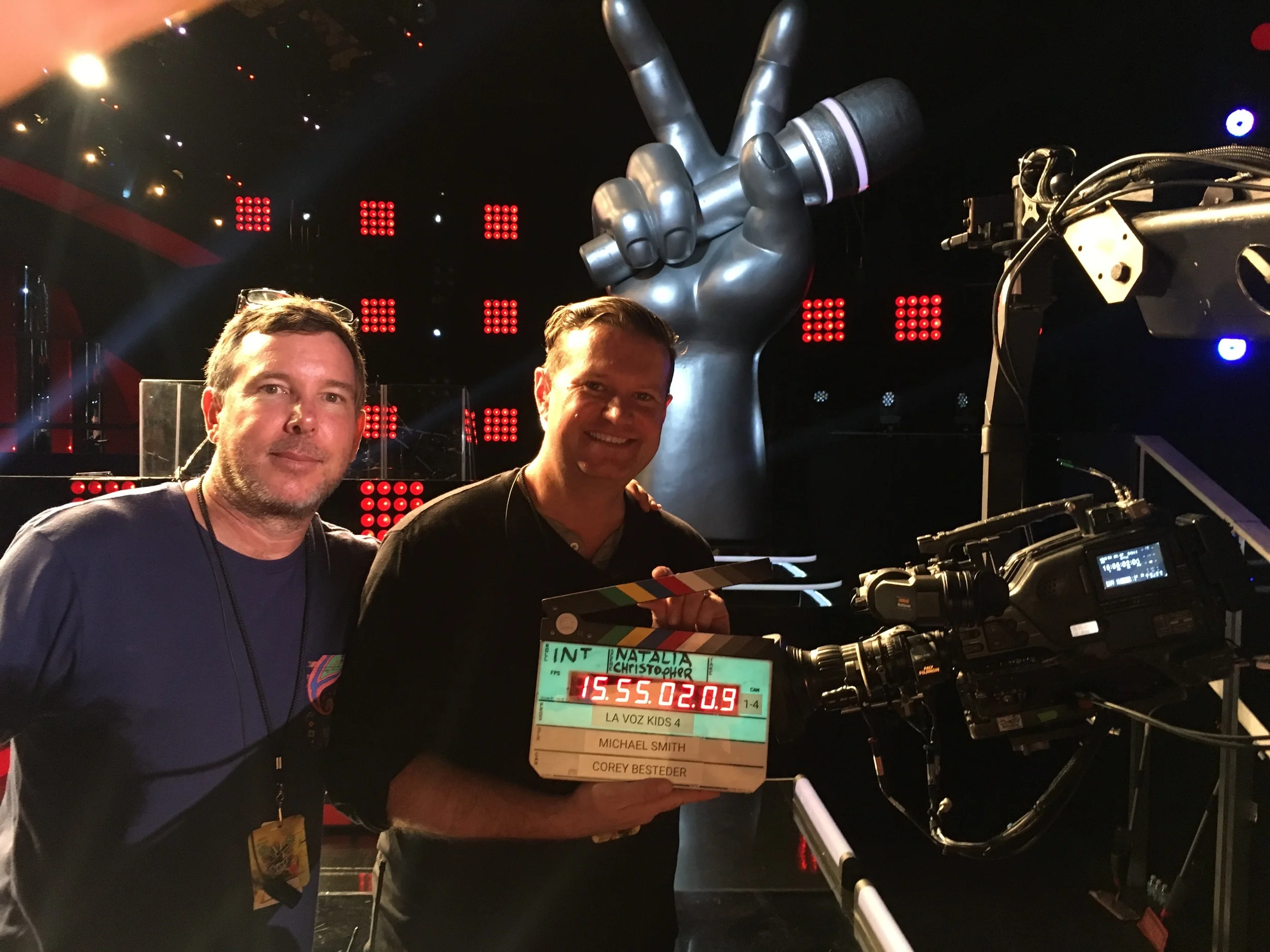 Director Mike Smith and I on stage.
