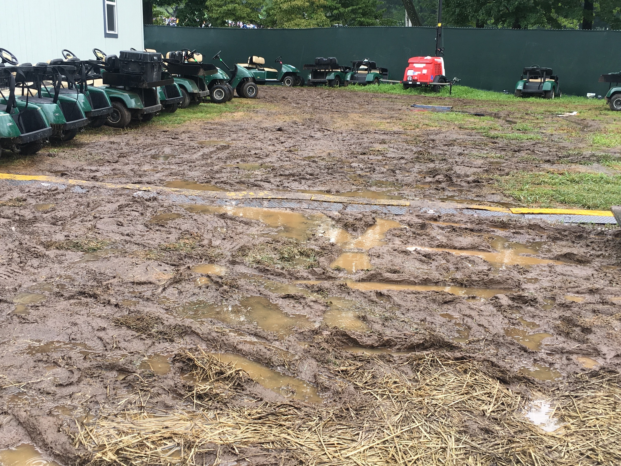 Mud behind the production trailor