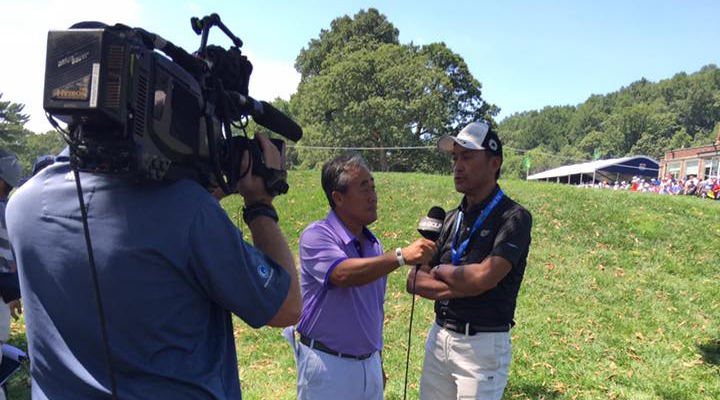 Ken Watanabe being interviewed by Rex