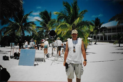 Me as a PA in 2000 on "Unser Charles" a German TV show shot in the Keys