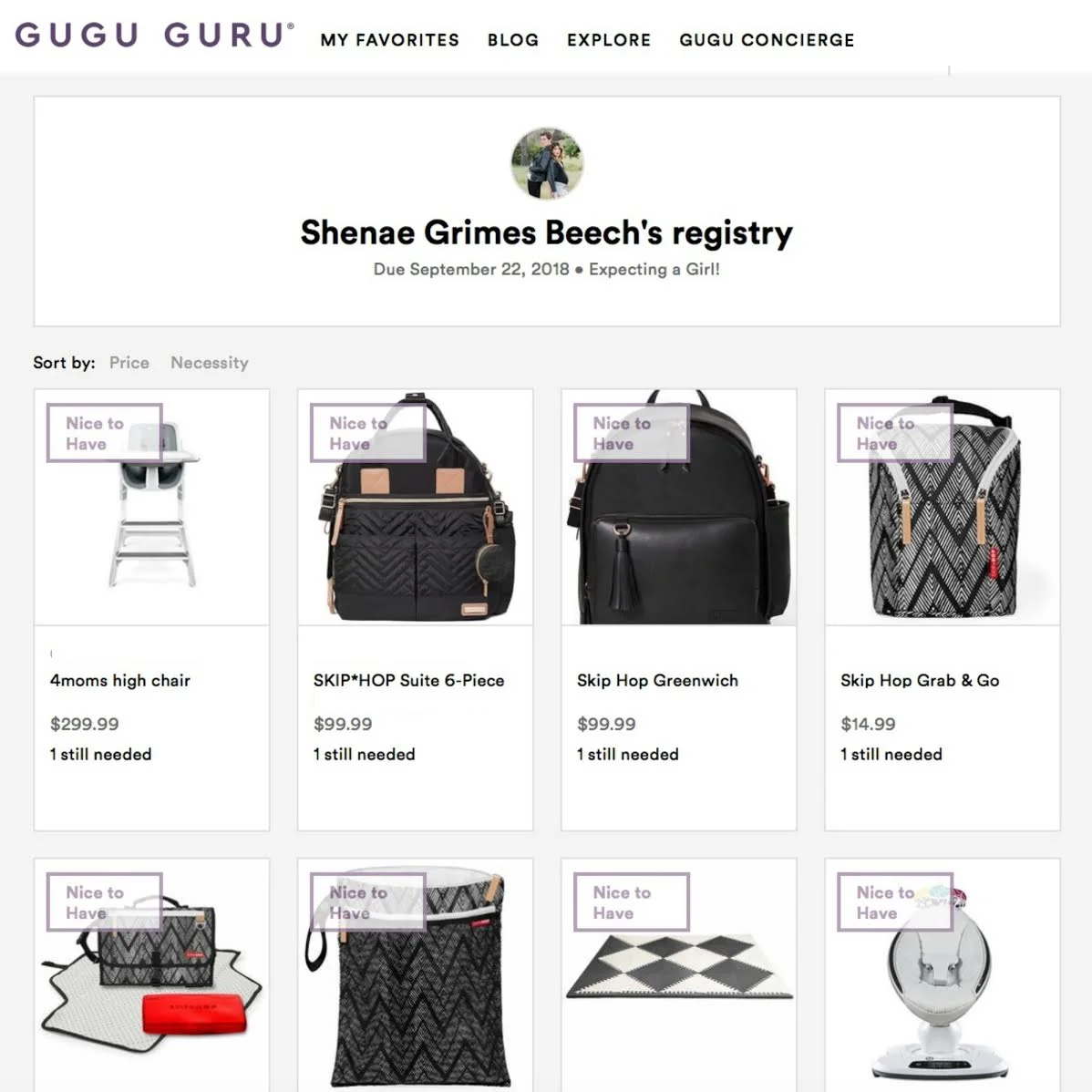 one stop baby registry