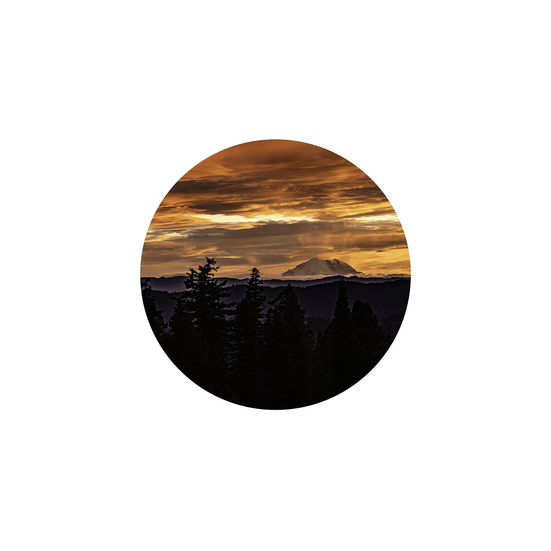 Mount Adams Sunset Sticker 3"