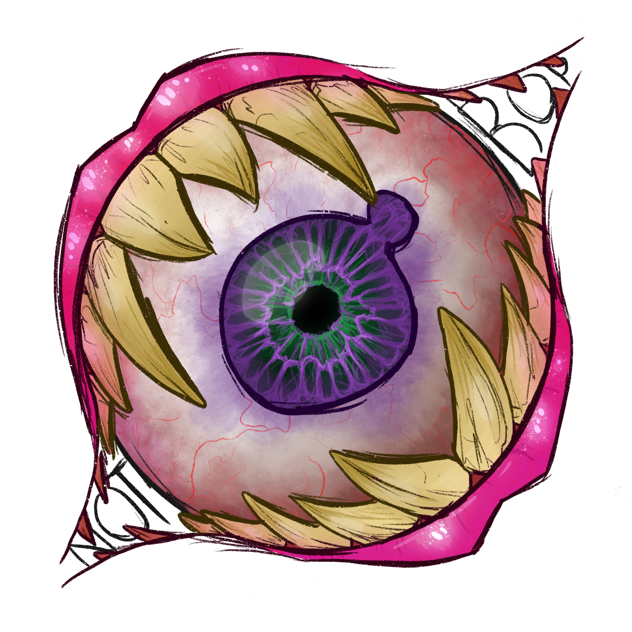"Gaze" Glow in the Dark Sticker by notbop, 2.5"