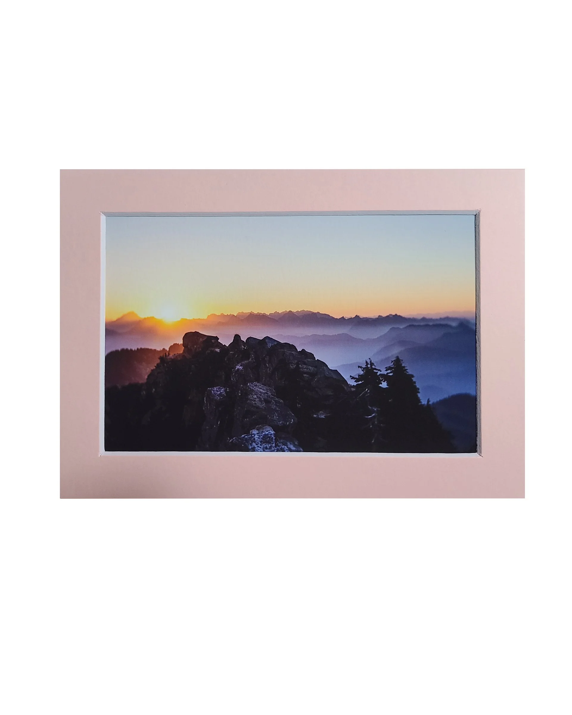 Smokey Sunrise Fine Art Matte Print, Signed and Matted, 4" x 6" Matted to 5" x 7"