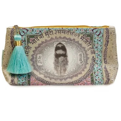 Small Pouch Love Feather - Papaya