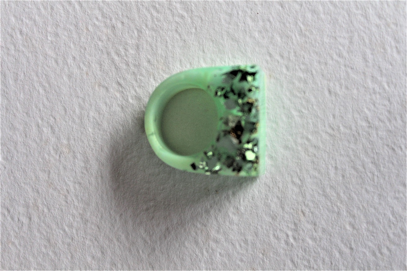 Eco Resin Ring Mint Green - Nanna Woo Handmade