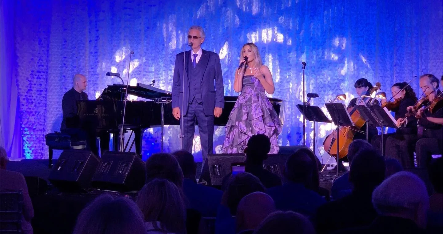 June 2019 - Giada performed with Andrea Bocelli