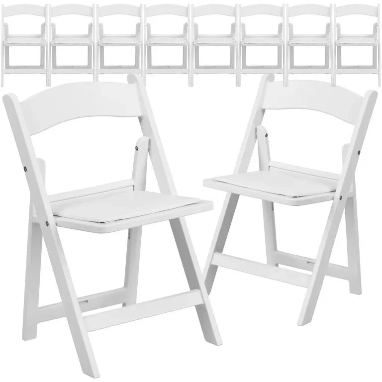 White Resin Folding chairs