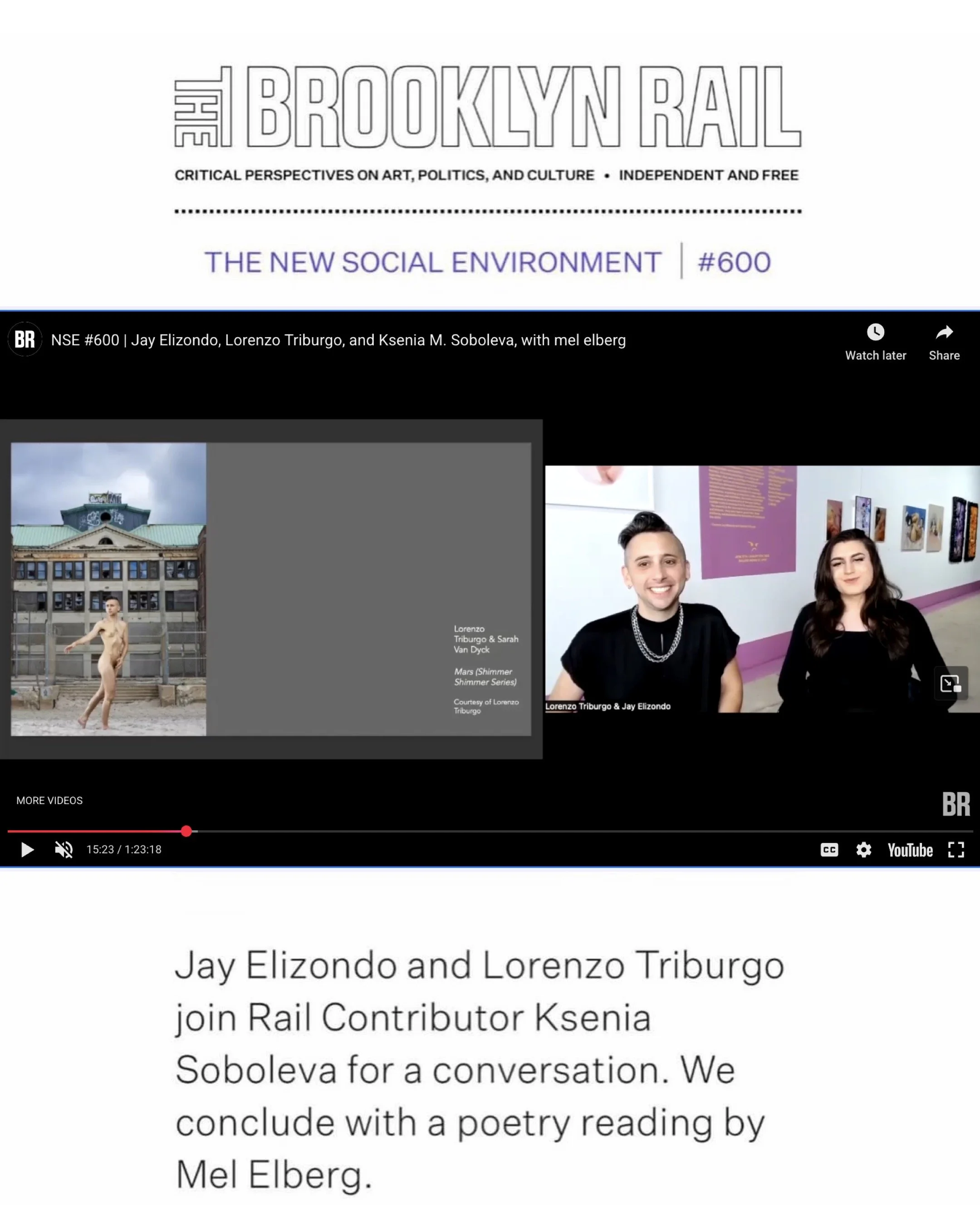 Brooklyn Rail Interview