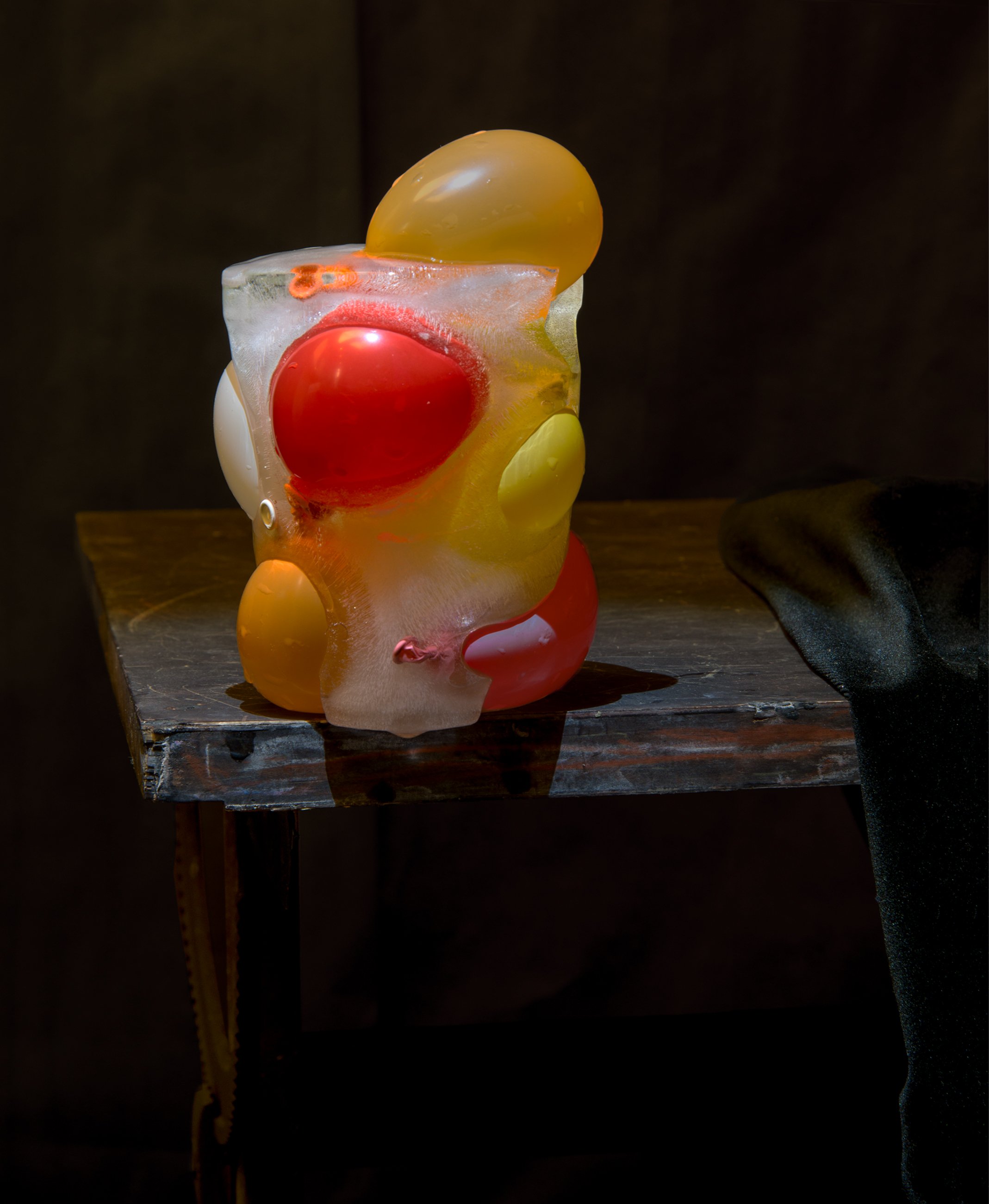 Red Yellow Balloons in Ice  2018