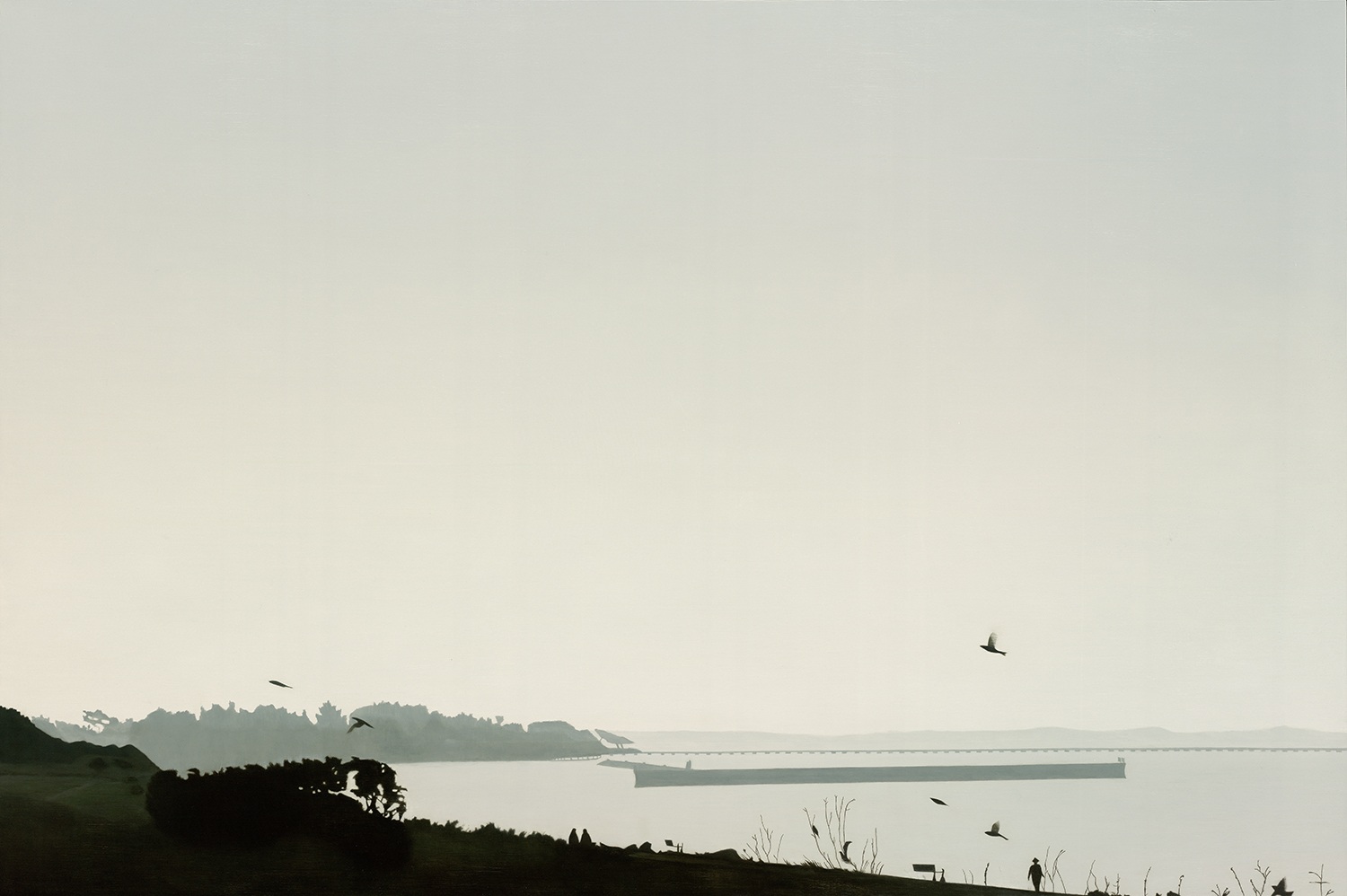   Cesar Chavez Park IV,  oil on panel, 40 x 60”, 2011 