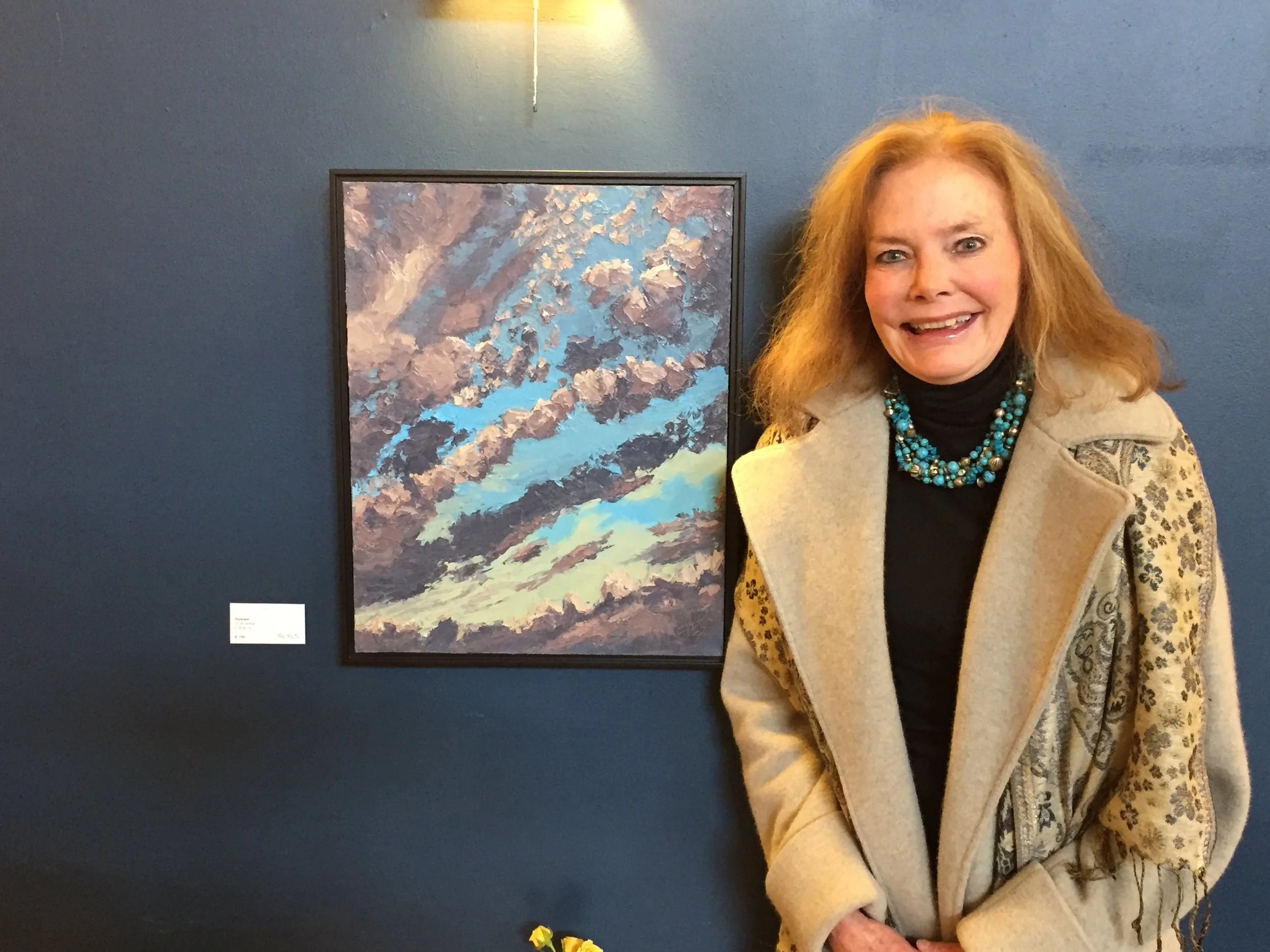 Lisa with her favorite (and color coordinated!) painting of the show,