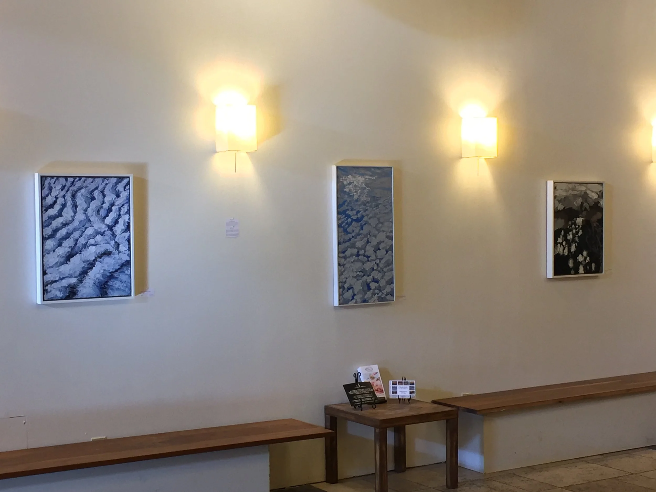 High altitude views over clouds during flights are one of my favorite perspectives to paint.