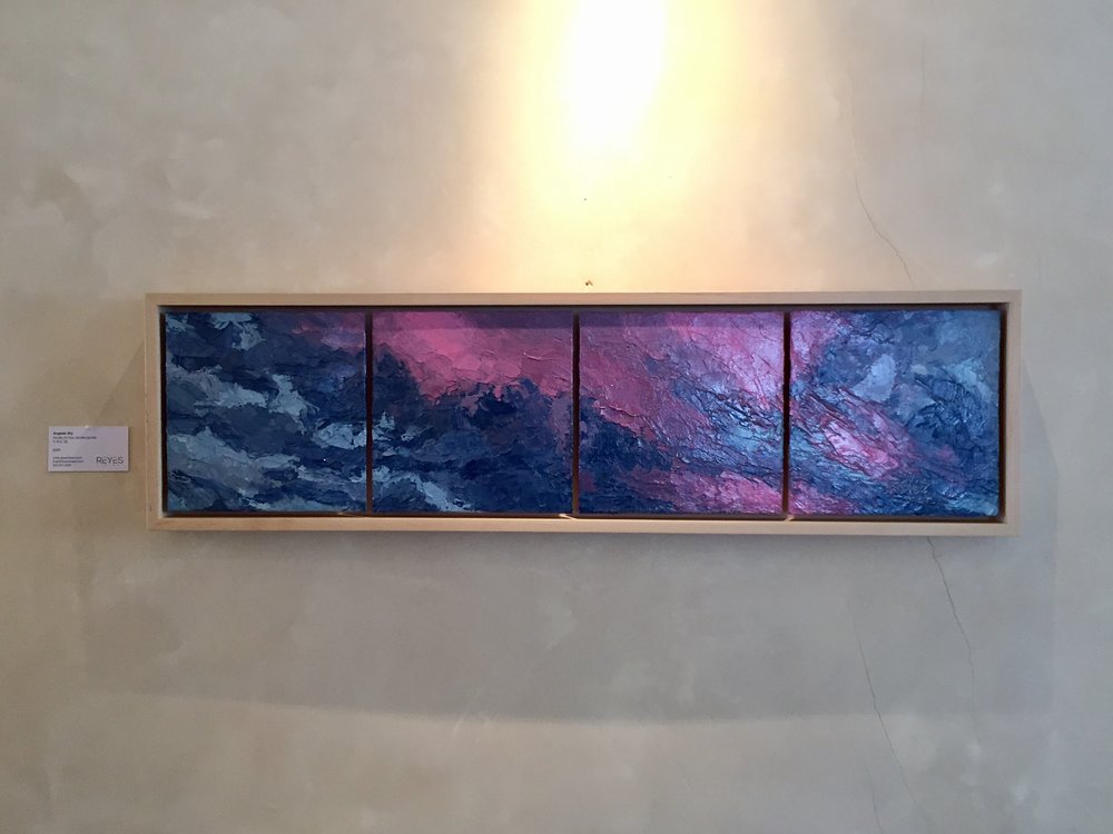 Angeles Sky, Acrylic on panels, 8" x 32"