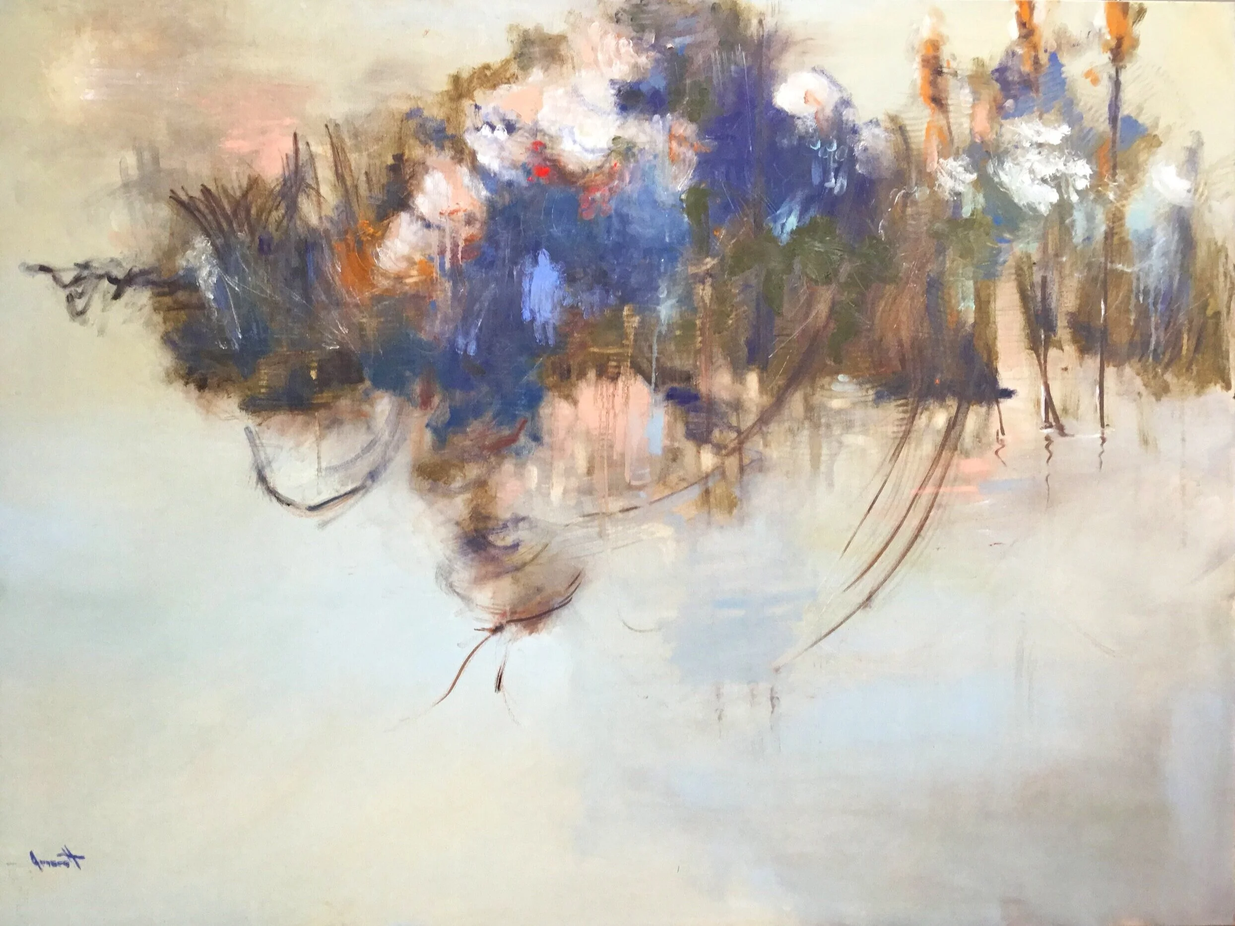 Firepond I, 36 x 48 “, oil on canvas
