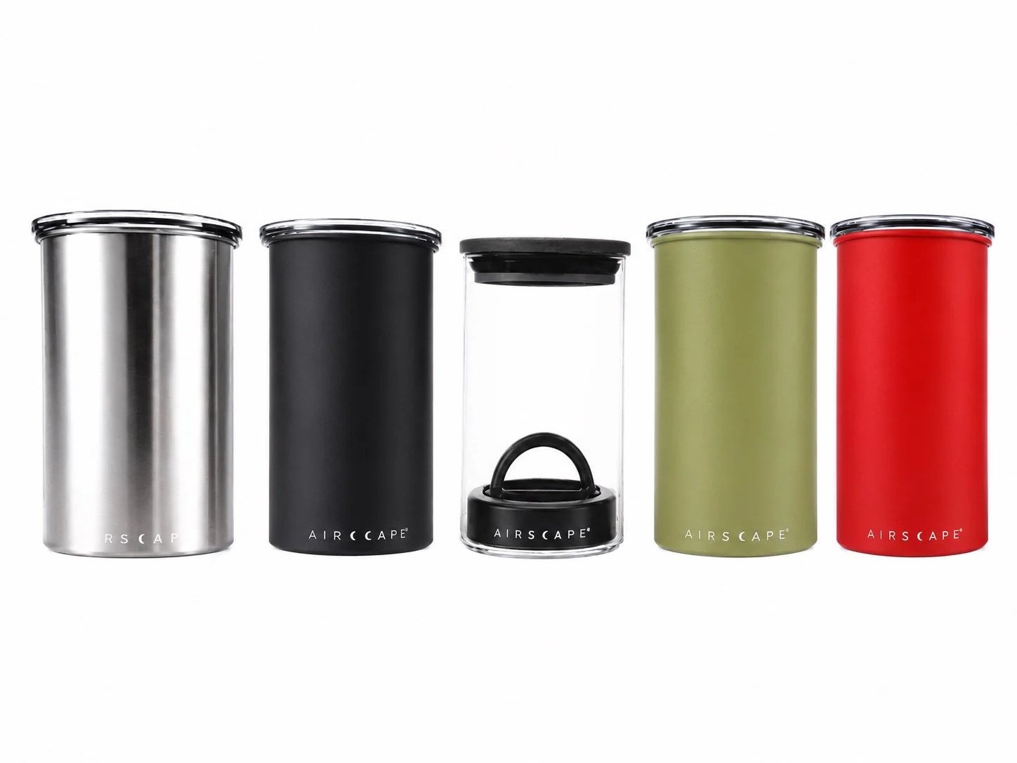 Airscape Stainless Steel or Glass Coffee Canisters Medium (500g Beans) ($67.00)