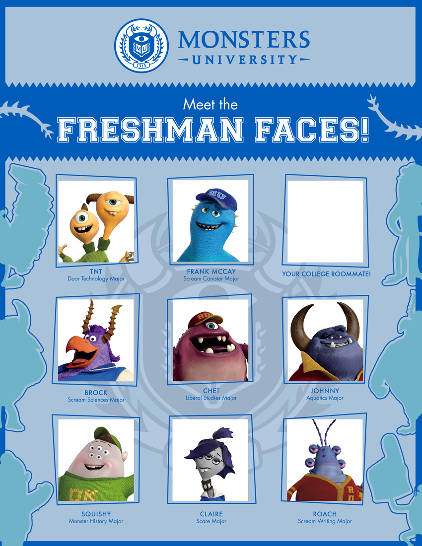 Meet the Students and Staff of Monsters University with New Posters and  I.D. Cards