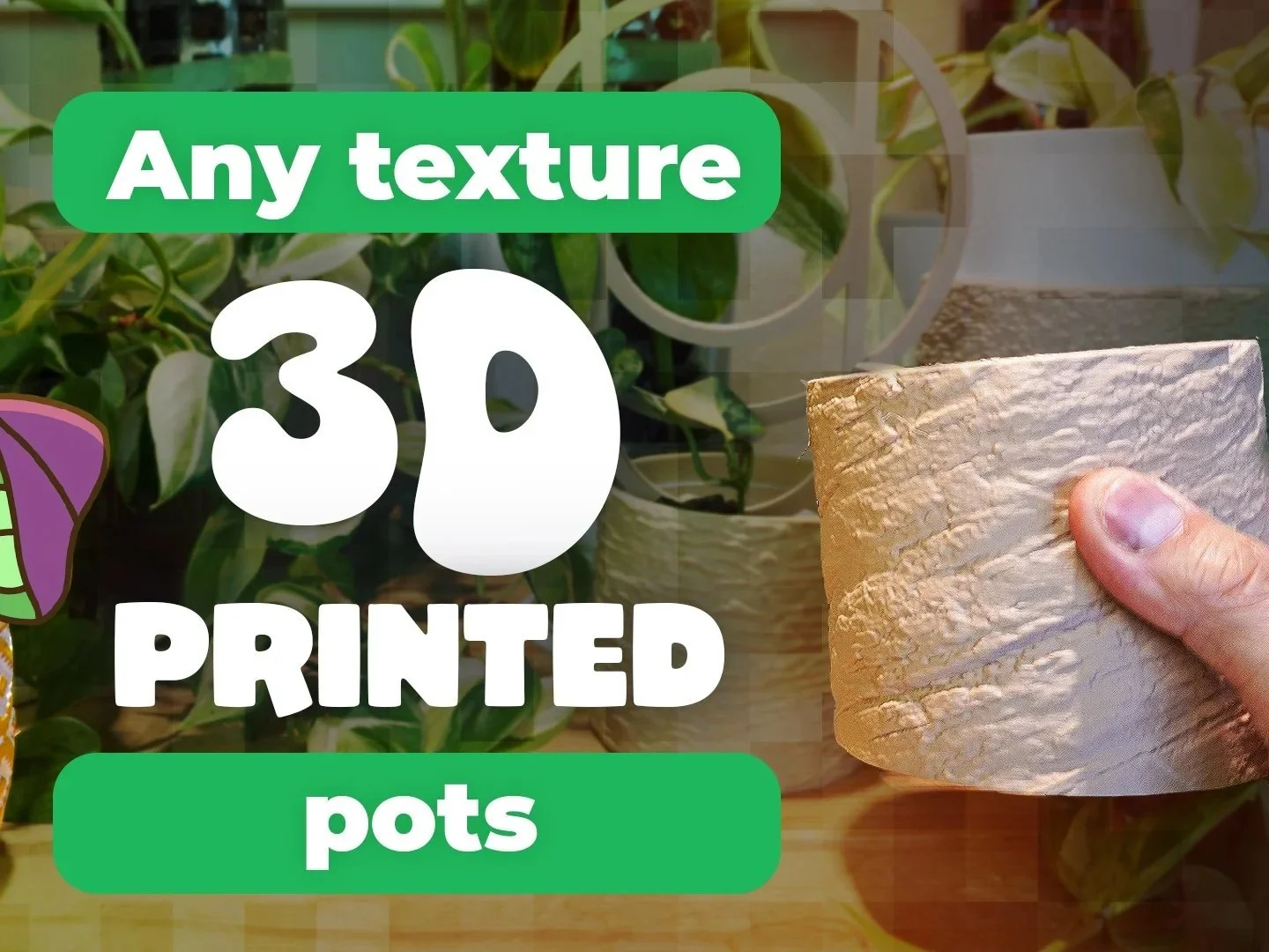 How to Stamp Any Texture onto 3D Printed Plant Pots in Blender