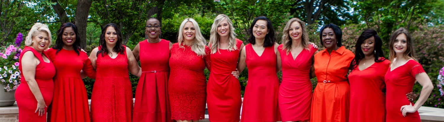 The spectacular Go Red For Women team. Photo courtesy of goredforwomen.com!