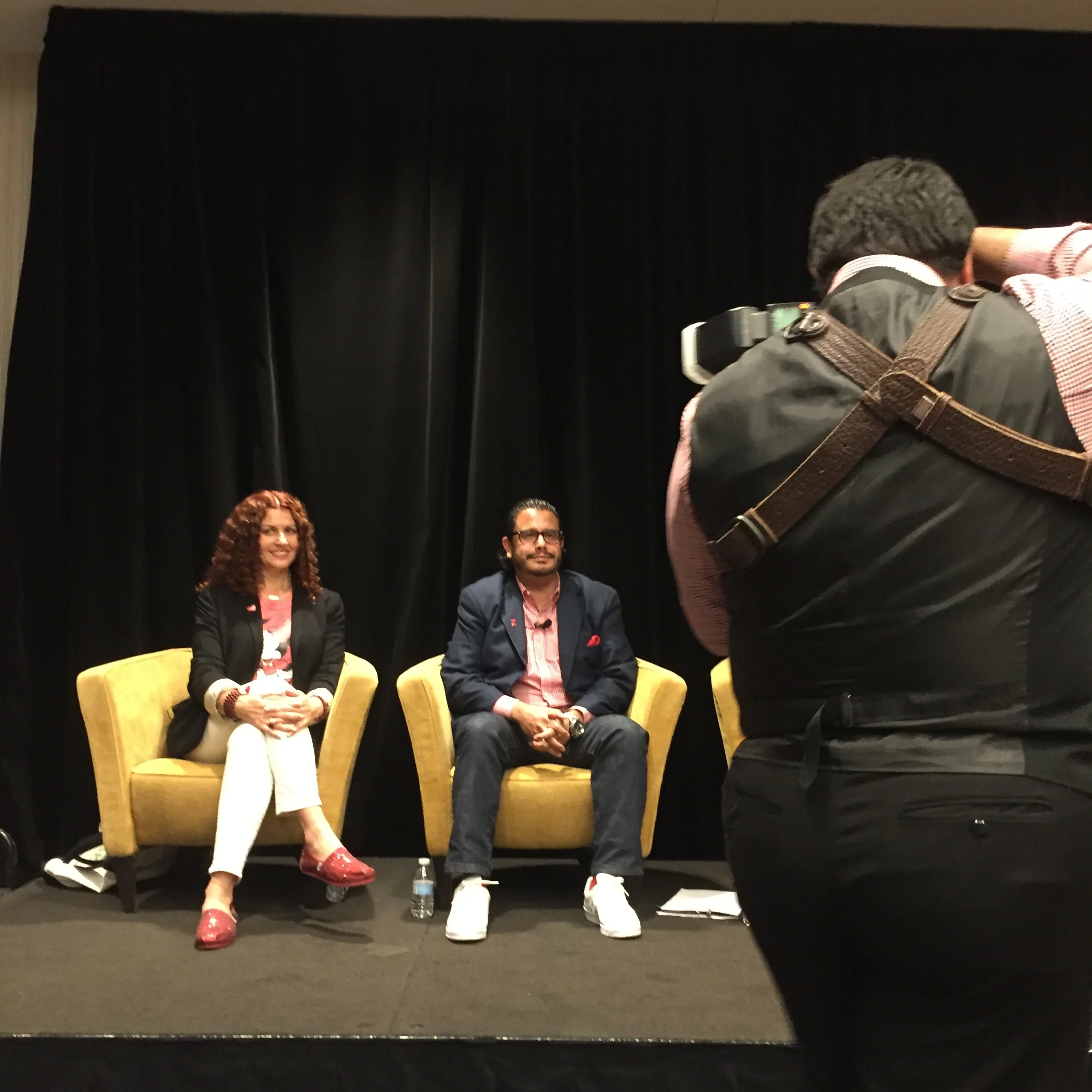 Julie and Dr. Graham are photographed at the Go Red For Women Luncheon in Brooklyn.