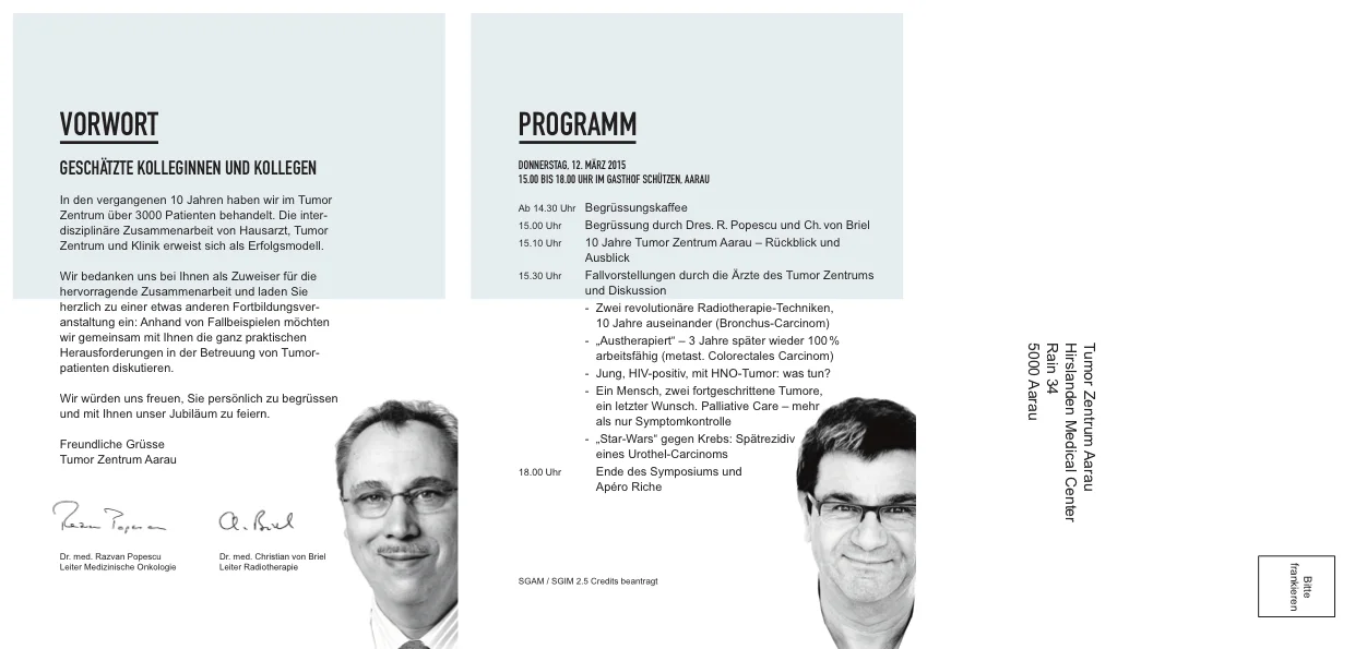 Symposiumsflyer Wickelfalz TZA