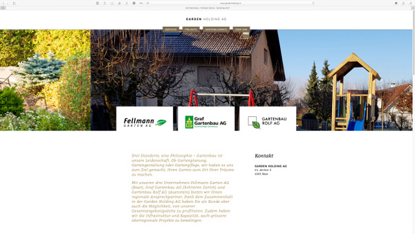 Webseitenbetextung I Garden Holding AG
