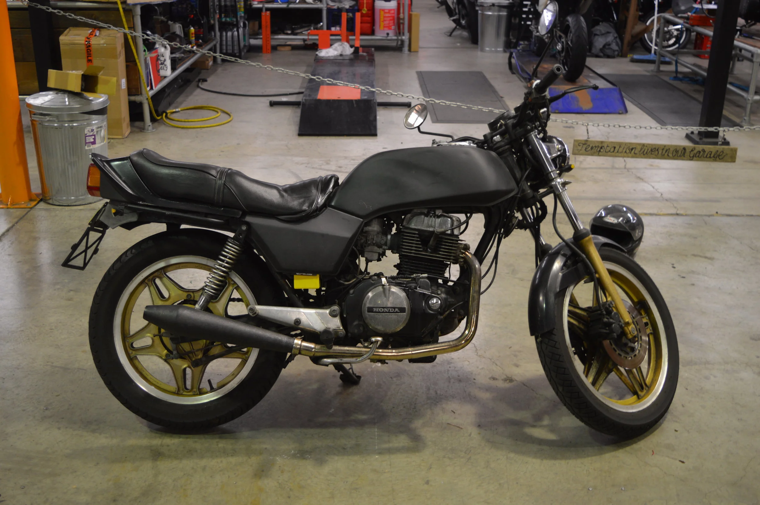 Thanks previous owner for painting this bitch with a pot of acrylic house paint and a brush