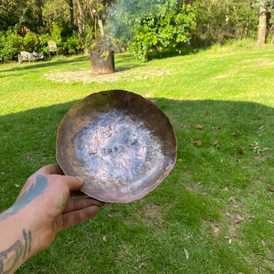 Artisanal copper bowl