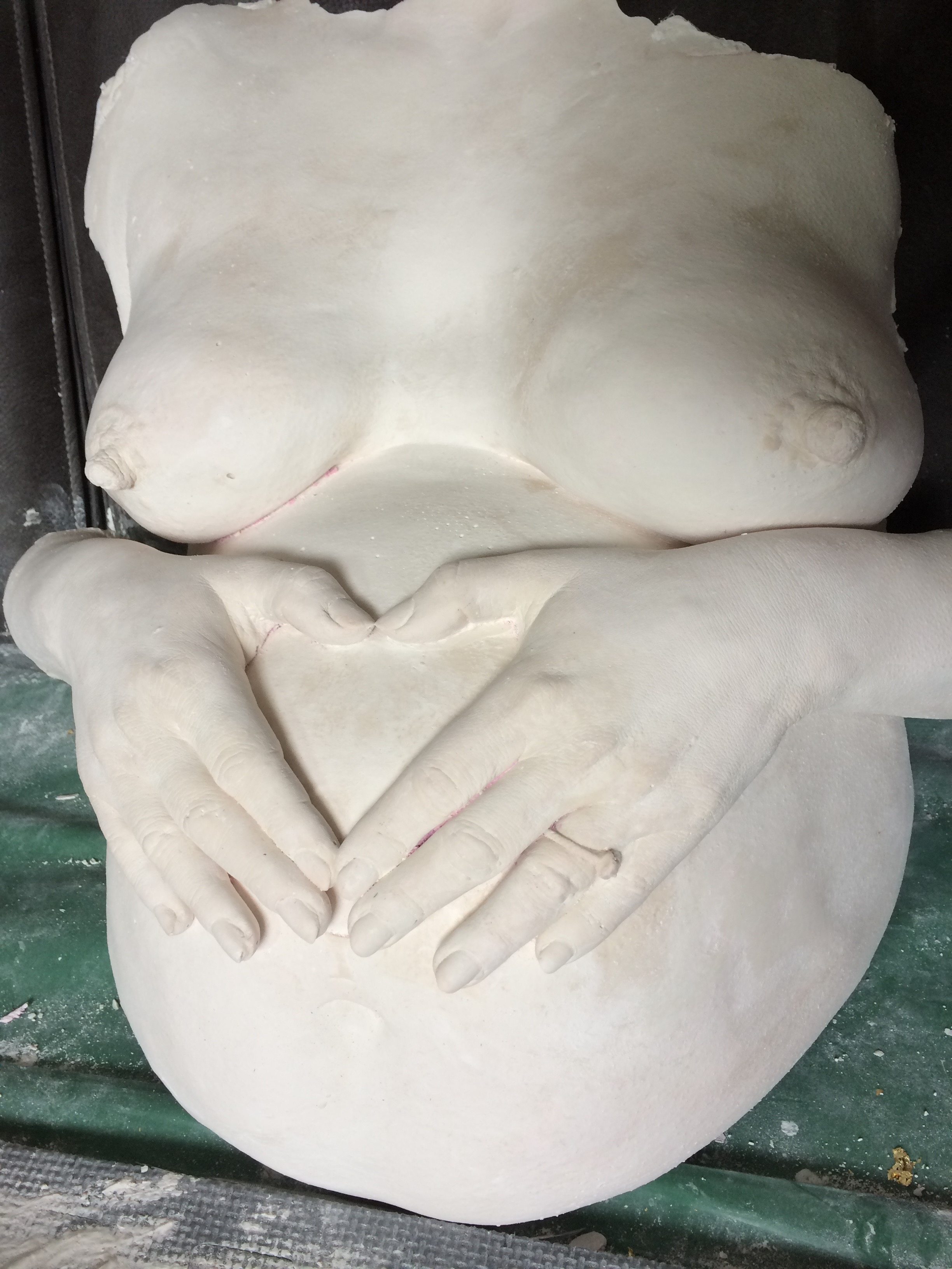 Work in progress cast (just out of mould) by student Vicki Davies of Casting Little Memories.