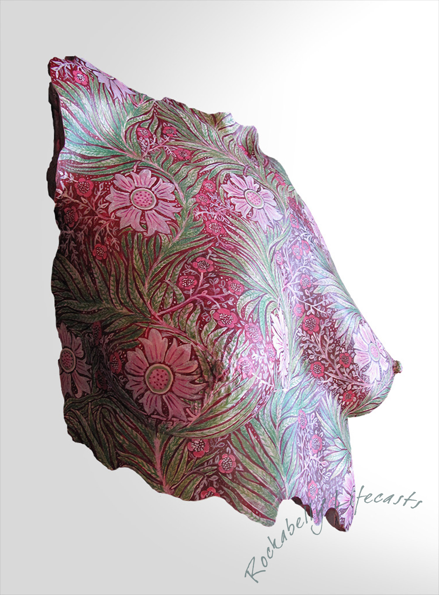 Hand-painted breast cast by Masters & Munn