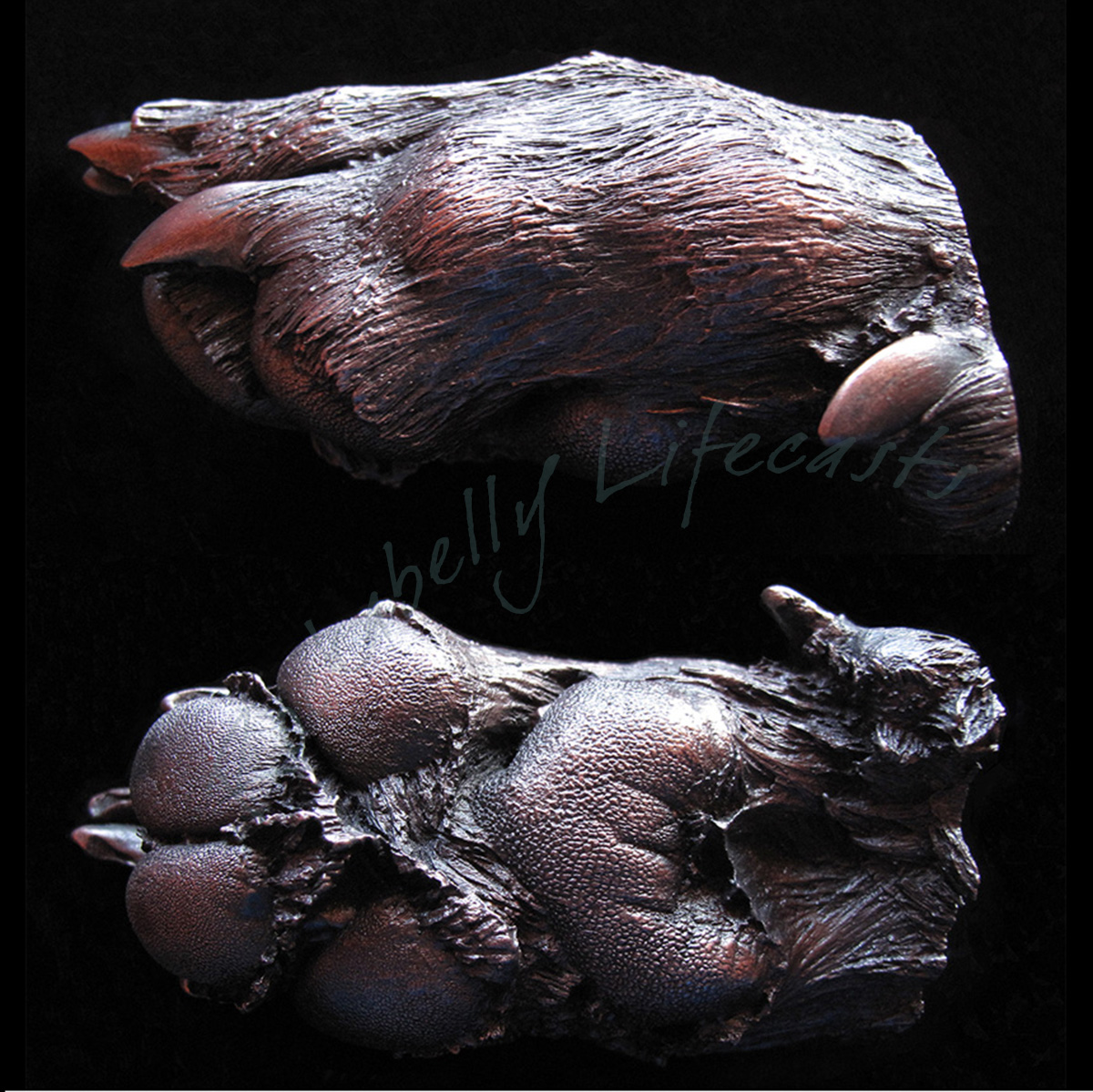 Rockabelly - Dog paw casts bronze copper