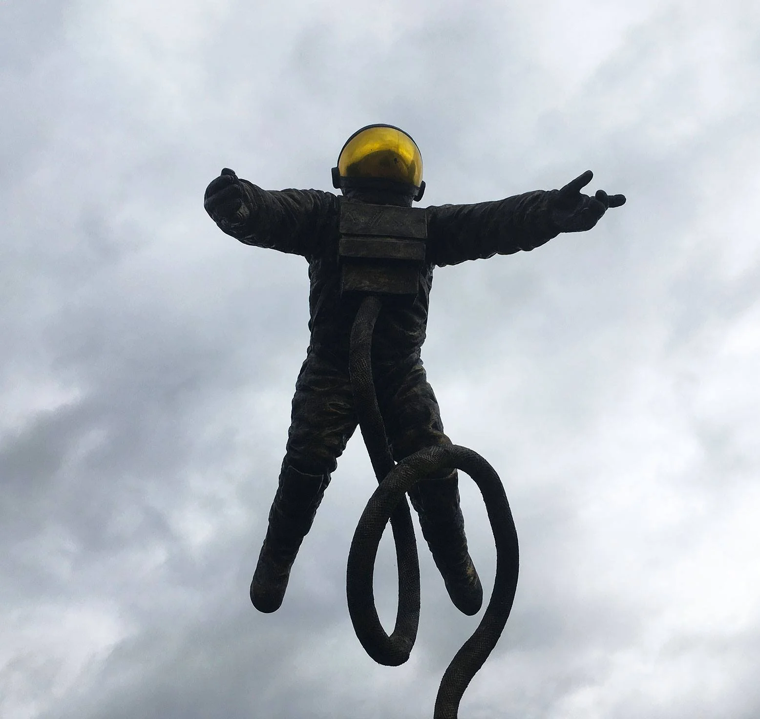 'The Pioneer' sculpture dedicated to Ed White at the National Space Centre. 
