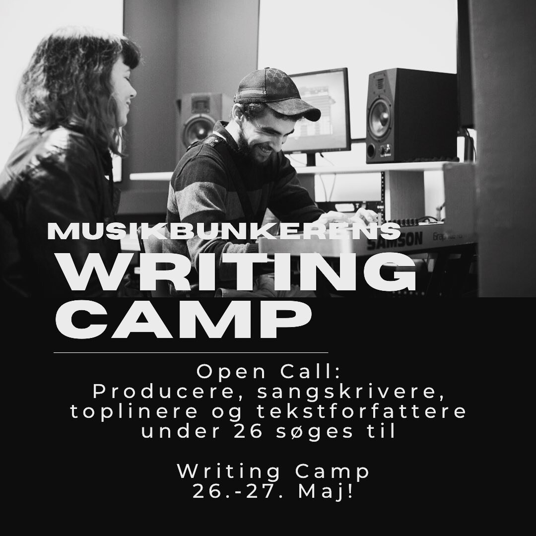 🎧Open Call: Producere, sangskrivere, tekstforfattere og toplinere under 26.

🎧Join vores to-dages writing camp i Kristi Himmelfartsferien.

🎧To dage hvor vi skriver og producerer sange i teams m&aring;lrettet fem artister med relation til Musikbun