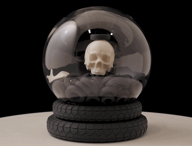 Anthropocenic Snow Globes: #1 - King of Tyres [Landfill]