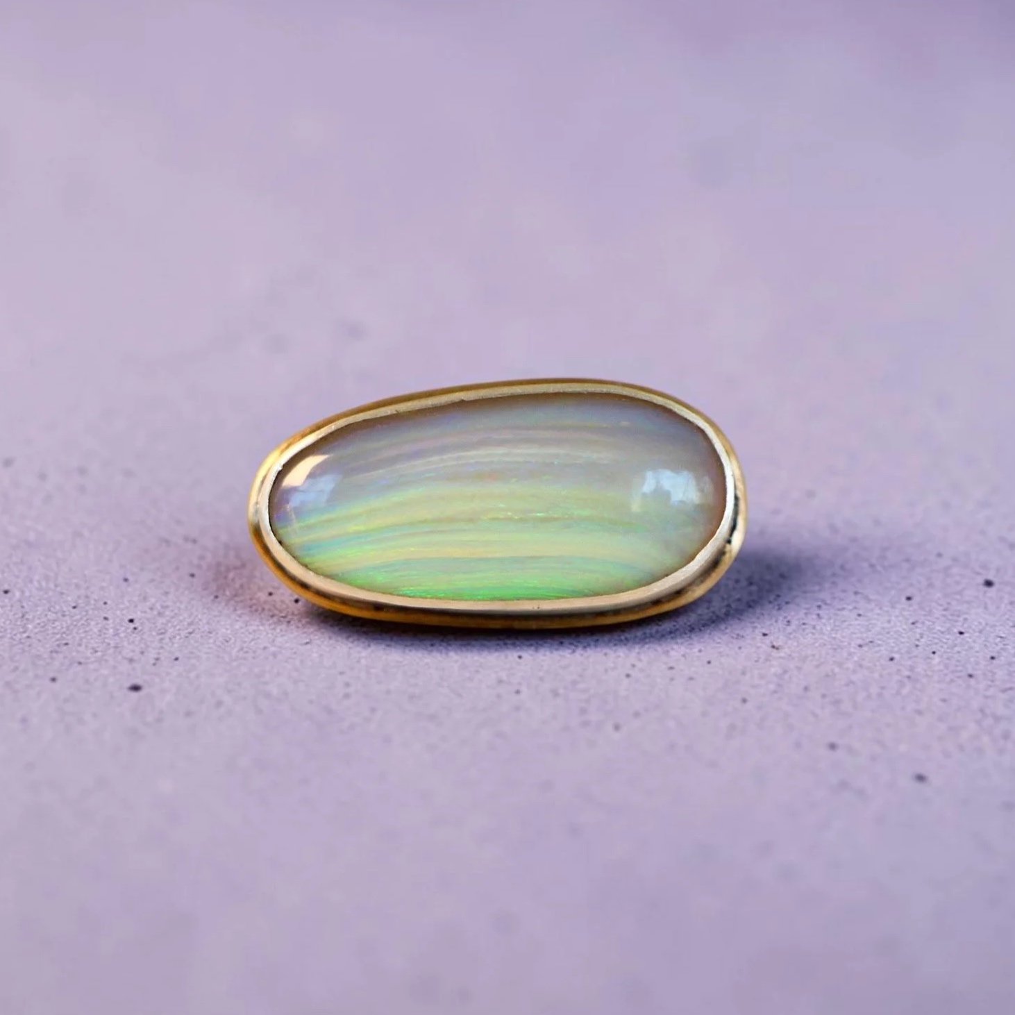 East ~ West Pipe Opal Ring ~ Fine & Sterling Silver ~ 14k Gold ~ 6.75 - 7