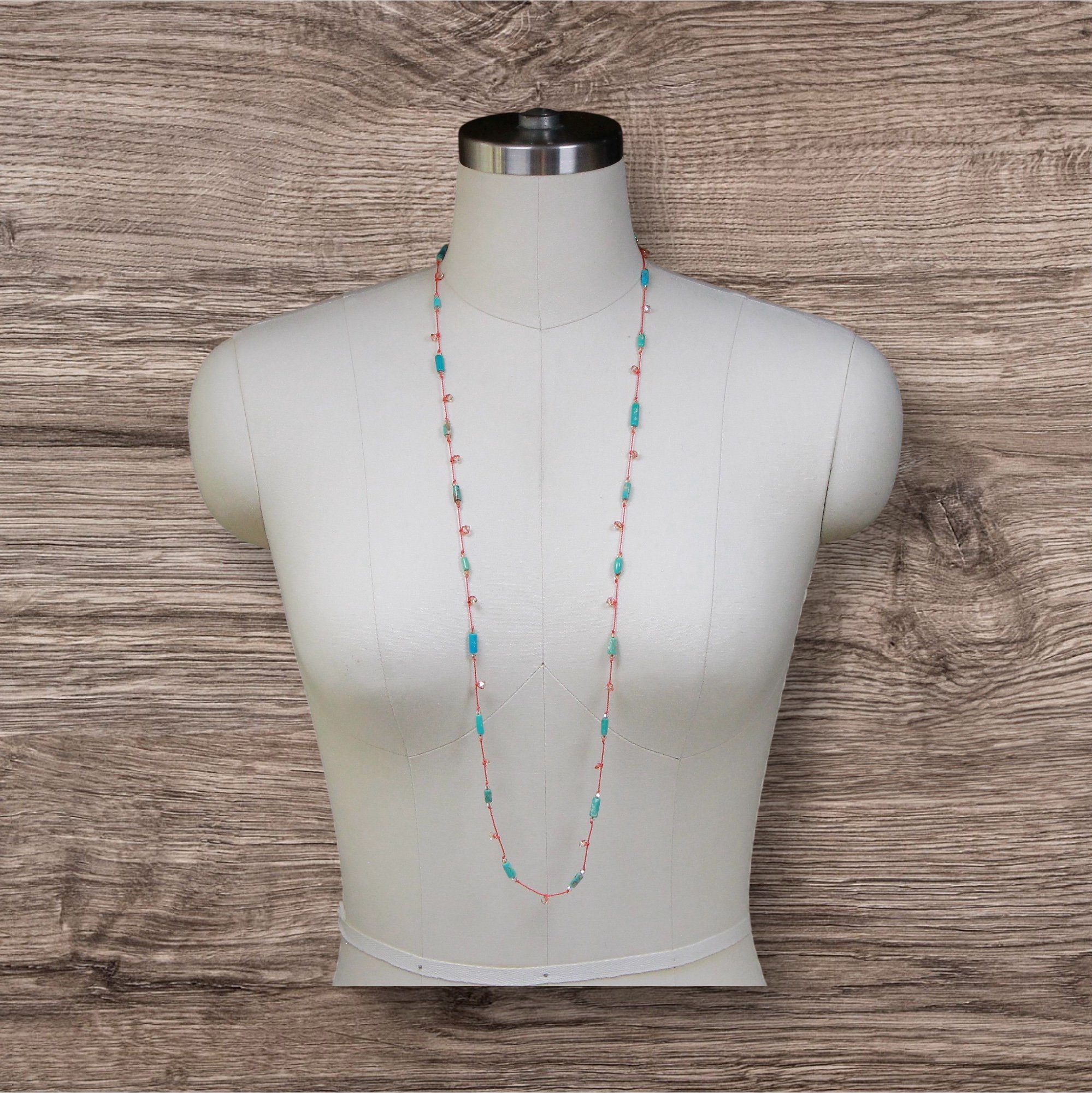 Long ~ Turquoise Tubes ~ Coral Slik