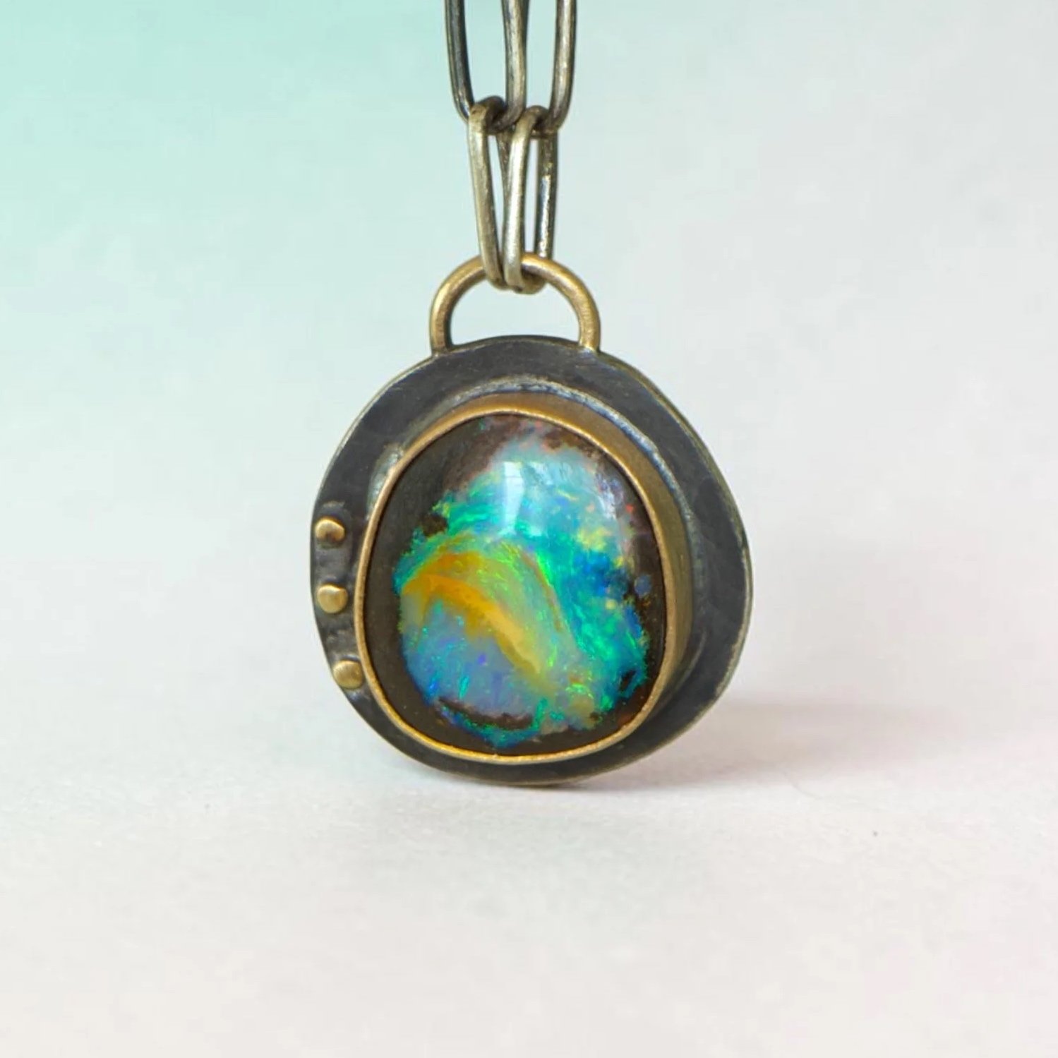 Pipe Opal Necklace ~ 14k Gold ~ Fine & Sterling Silver
