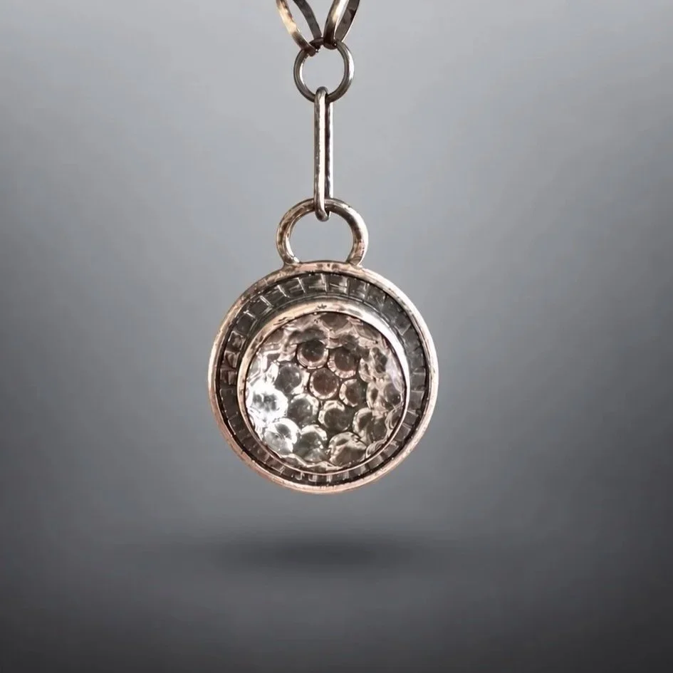 Himalayan Quartz Honeycomb Necklace ~ Fine & Sterling Silver