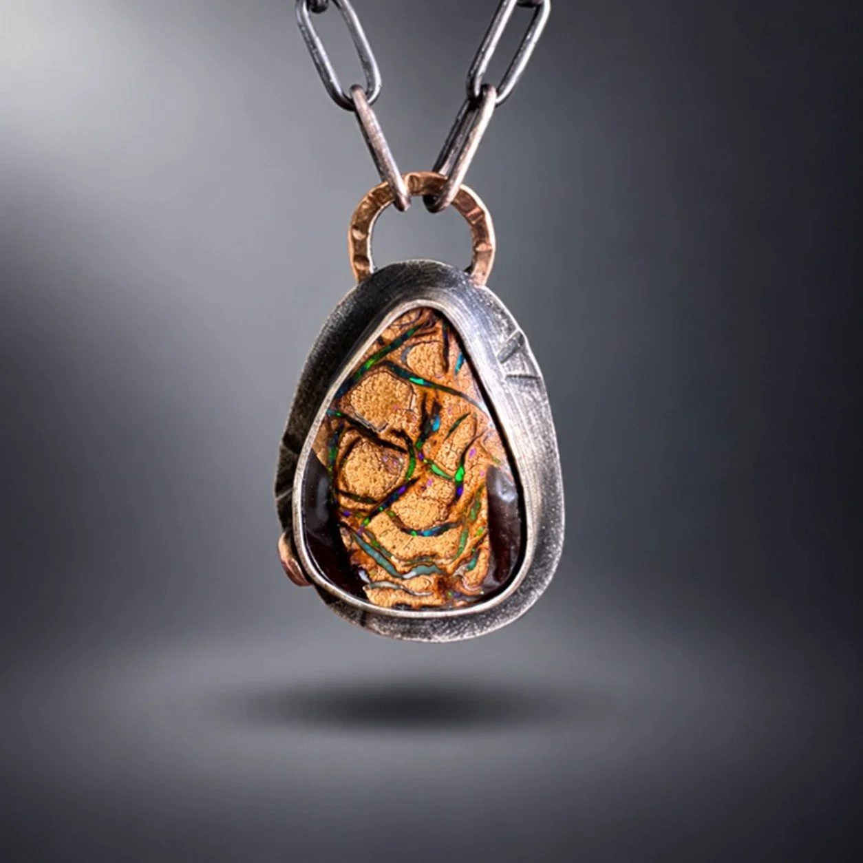 Koroit Opal Necklace ~ Fine & Sterling Silver ~ 14k Gold Filled