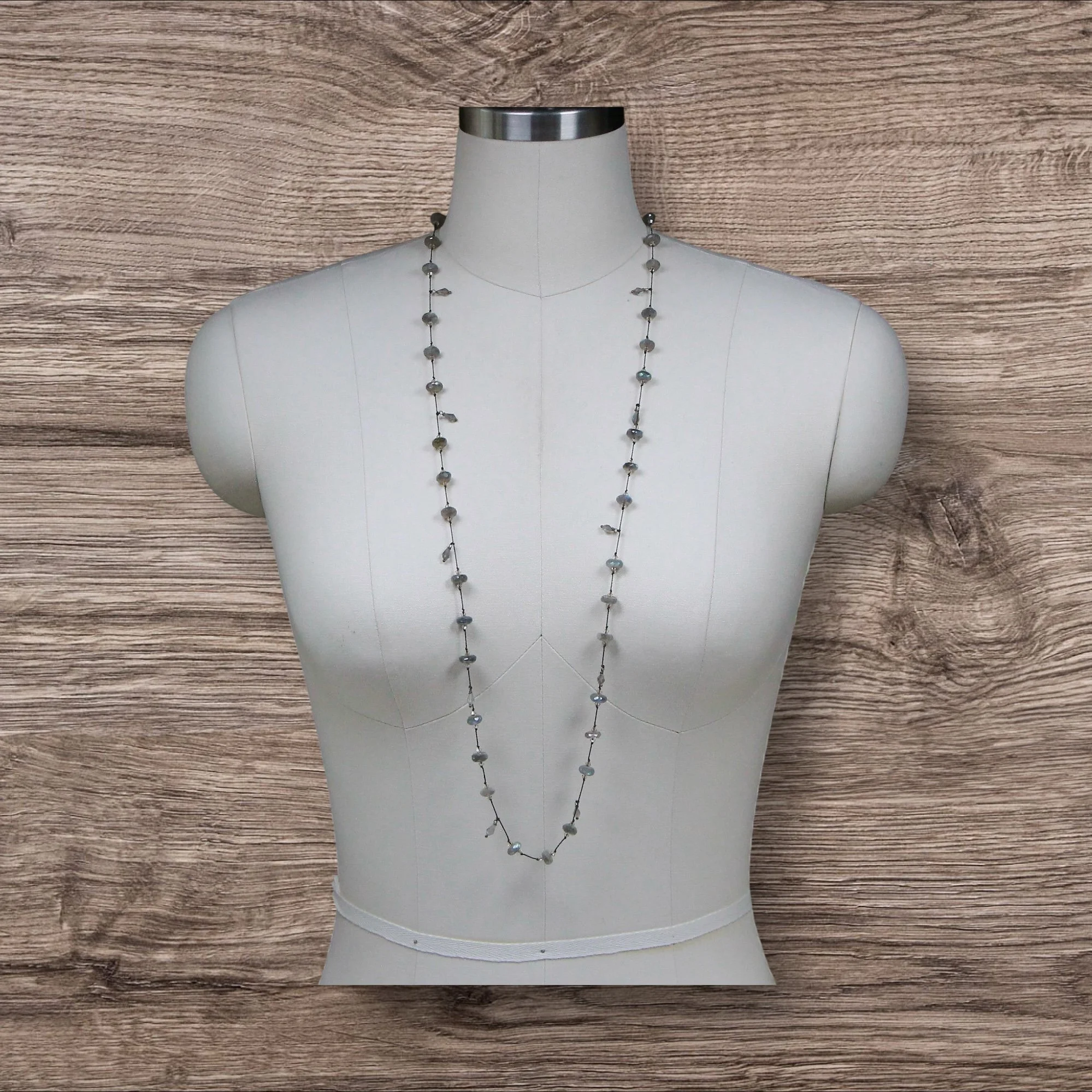 Long ~ Labradorite With Dangles ~ Black Silk